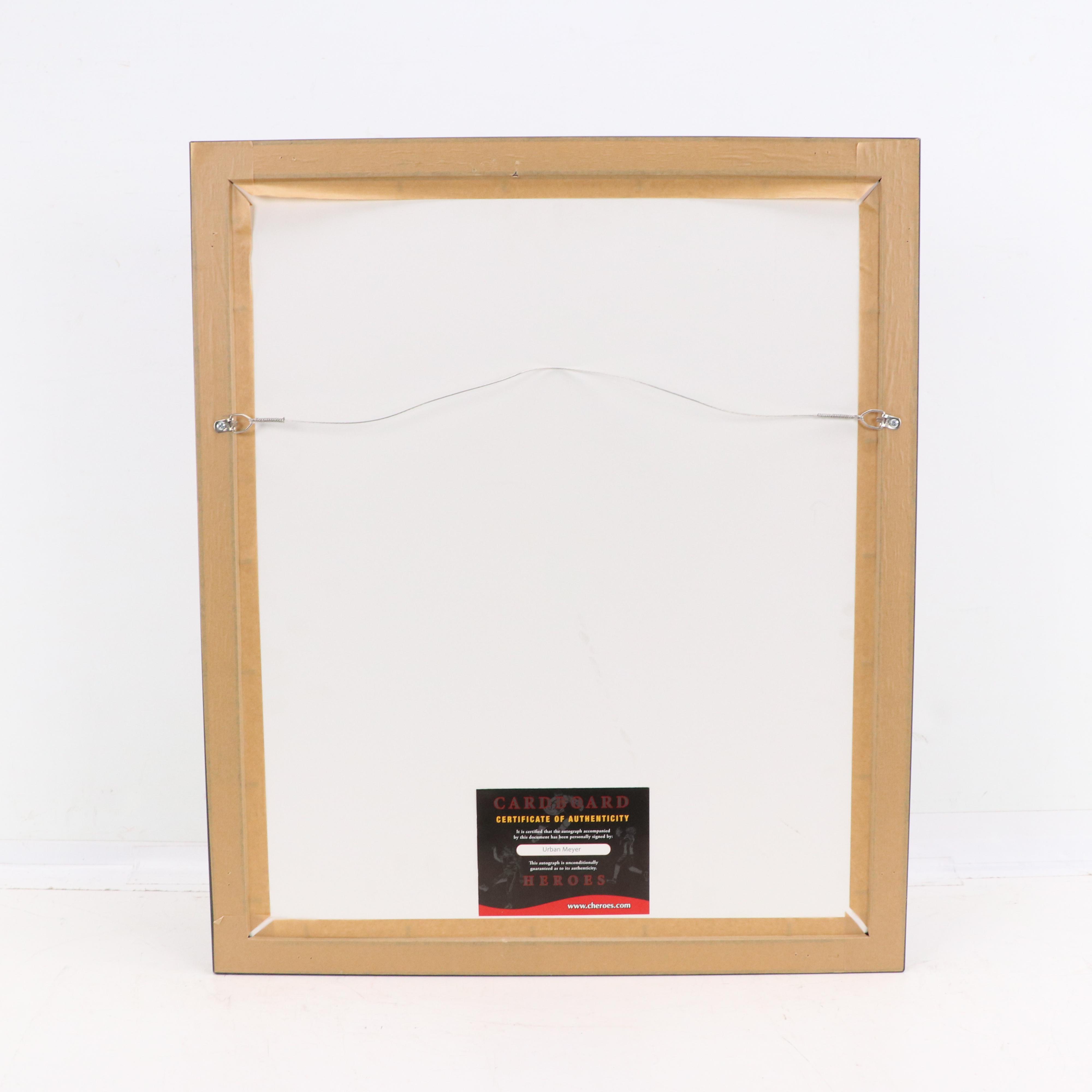 Urban Meyer Signed Ohio State University Buckeyes Print in Matted Display