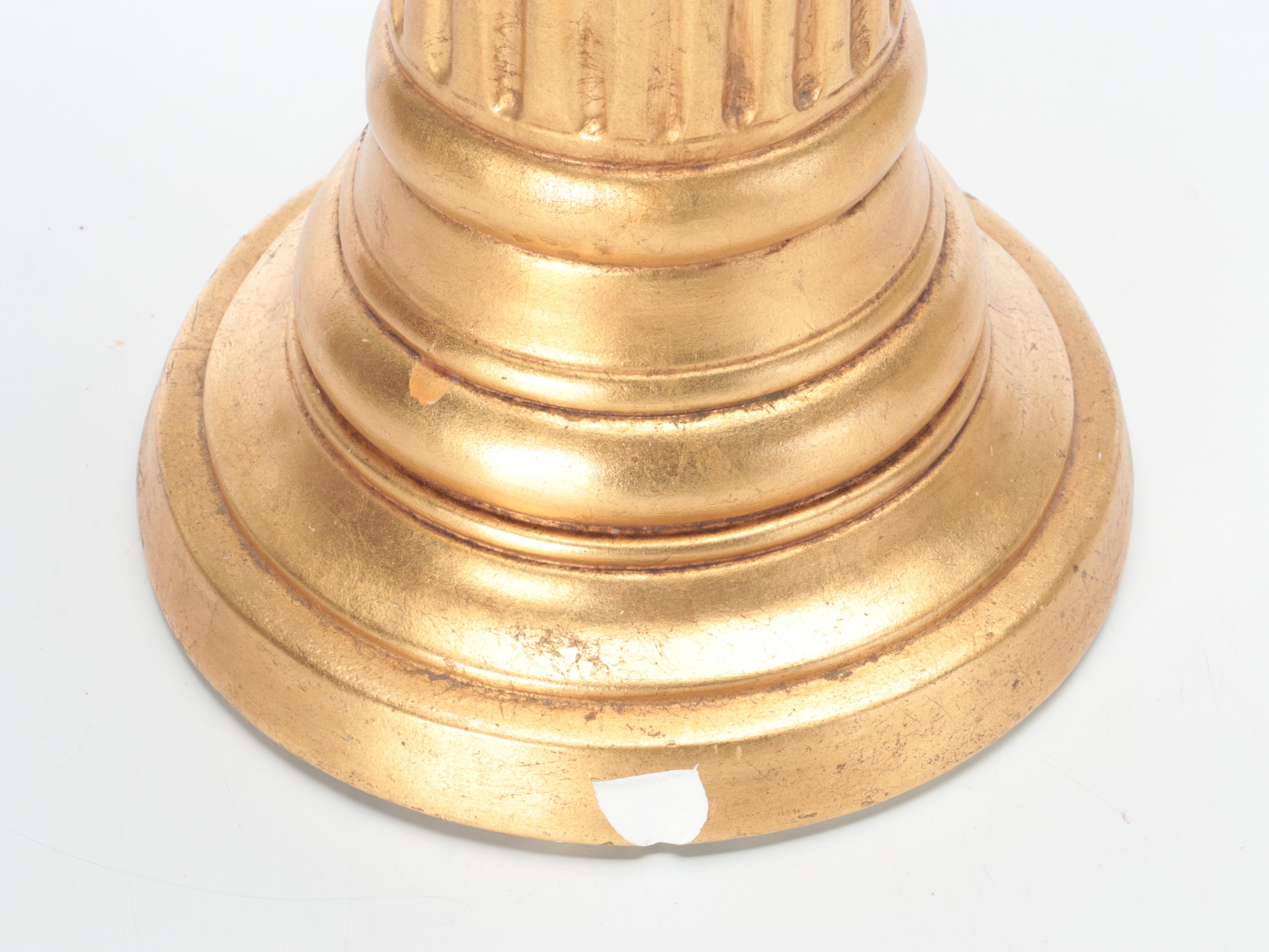 Elephant Garden Stool with Doric Column Pedestal and Metal Giraffe Statue