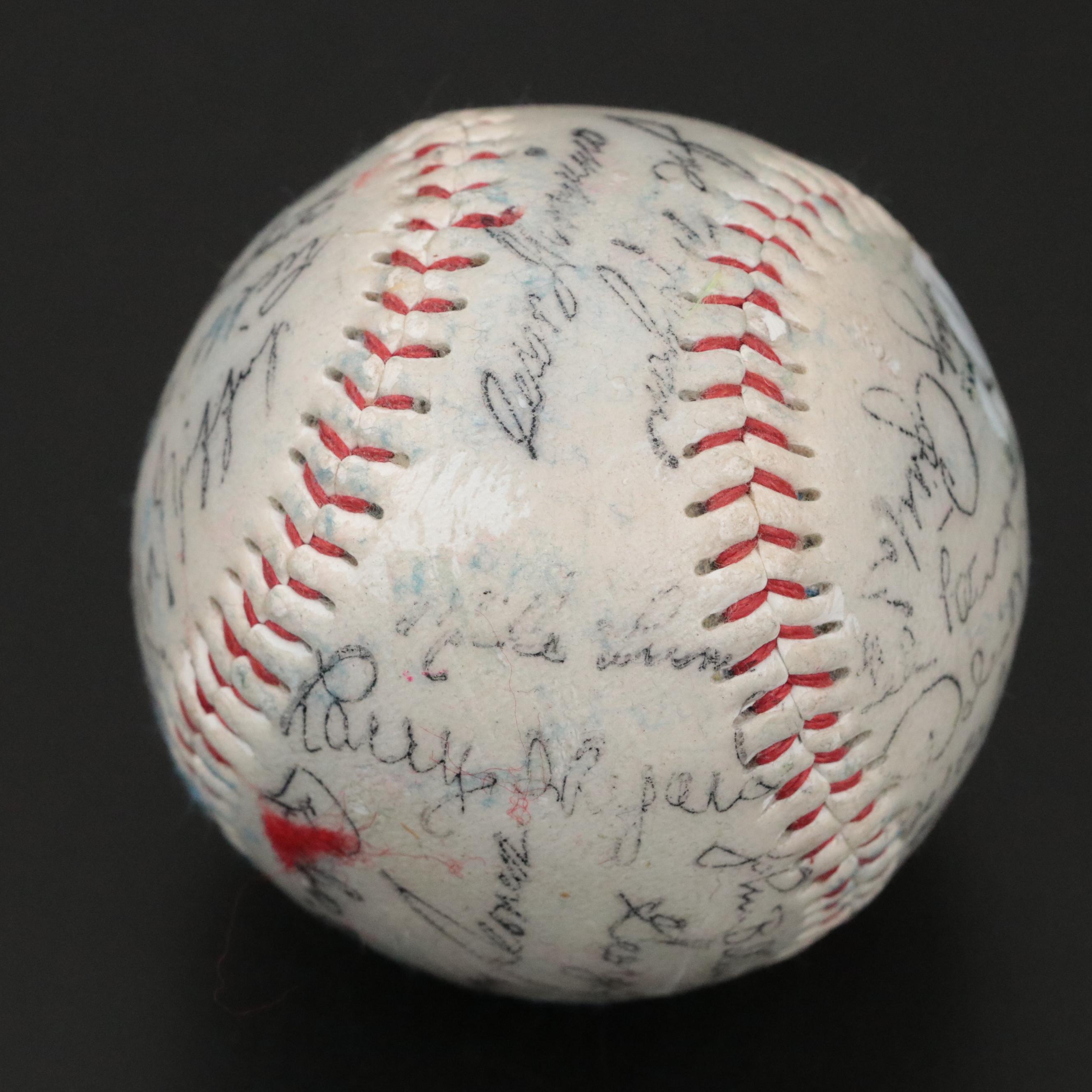 1977 Cincinnati Reds Team Stamped Signature Baseball
