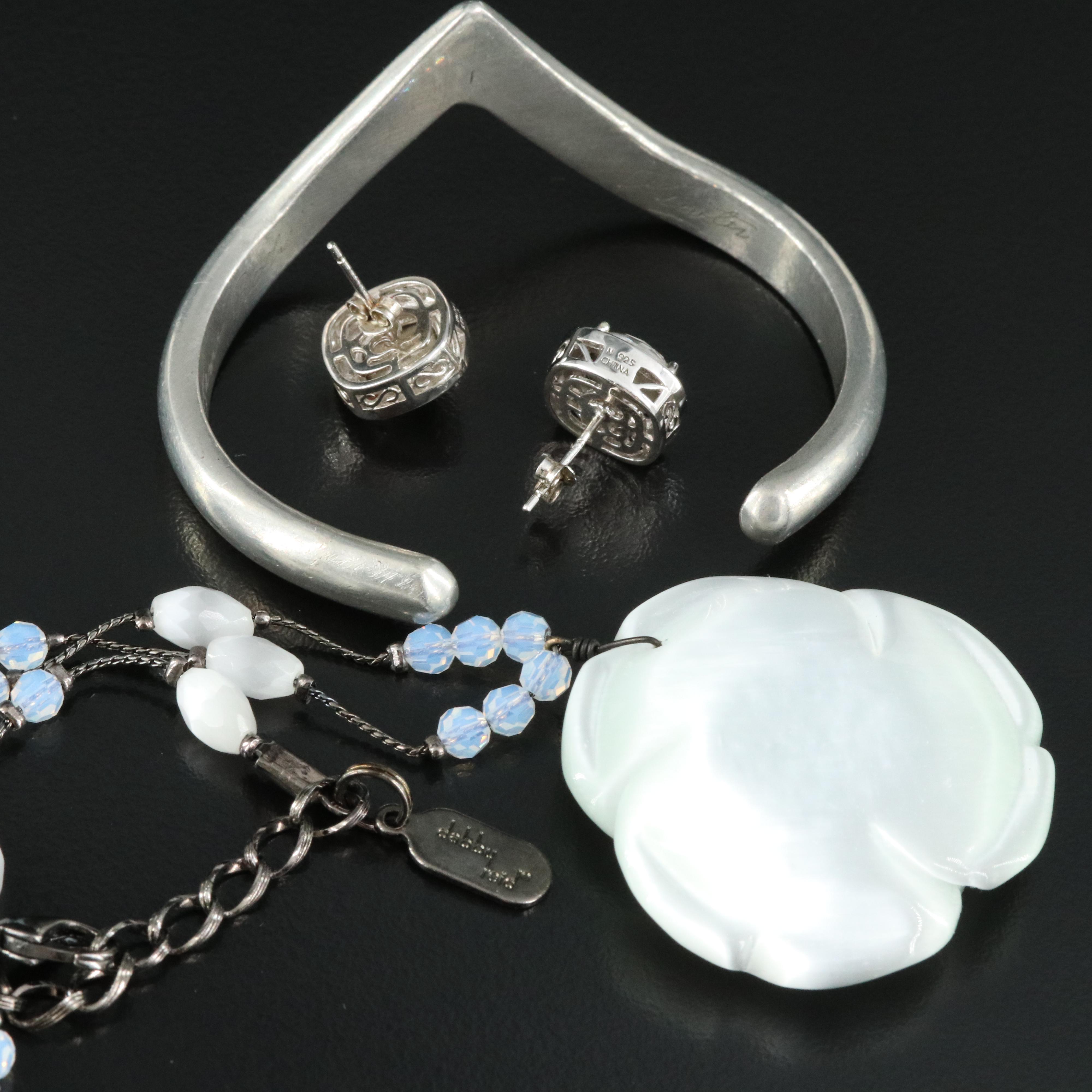 Granulated Sterling & Glass Necklace Featured in Jewelry Collection