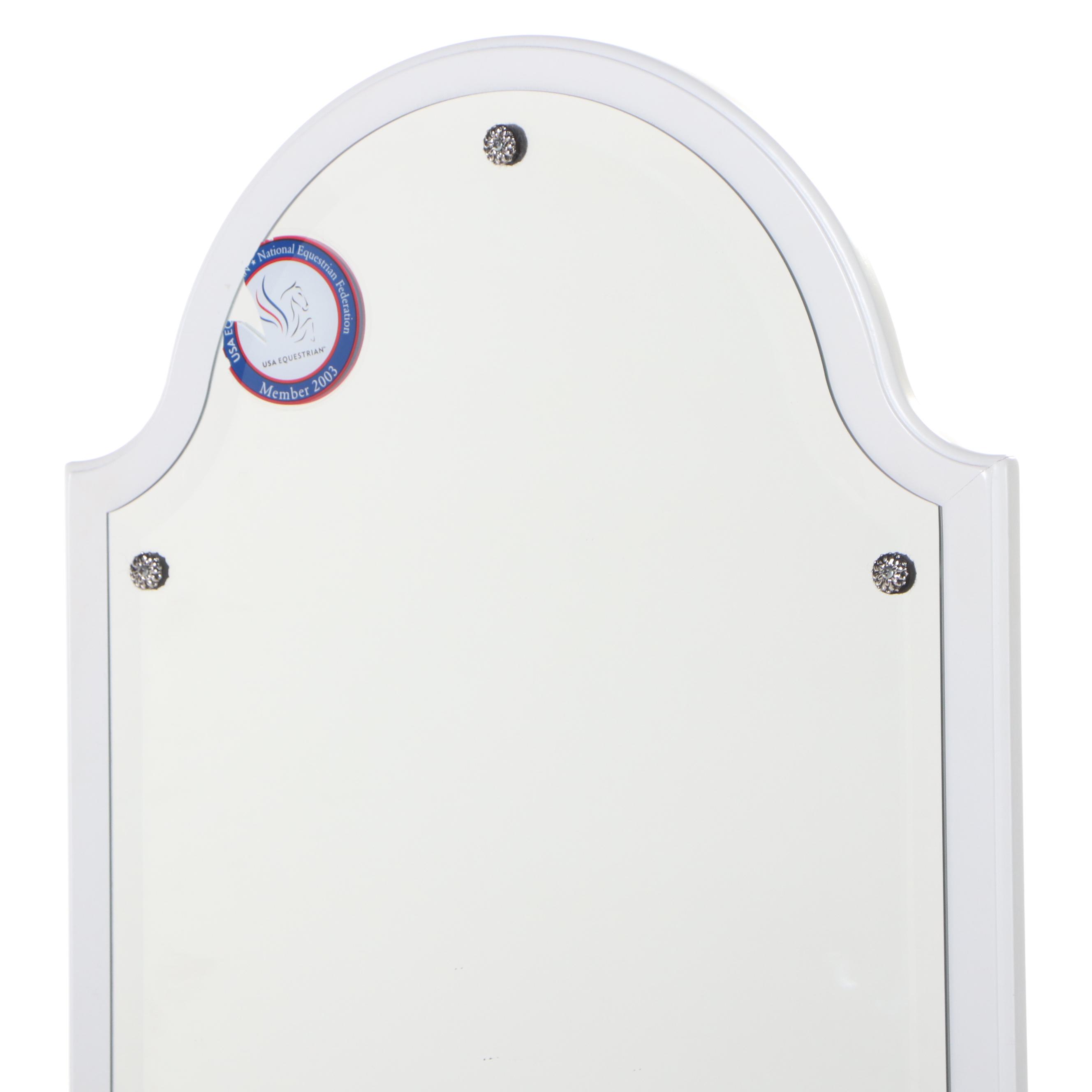 Betsy Cameron for Lexington White-Painted Swivel Mirror with Clothes Pegs