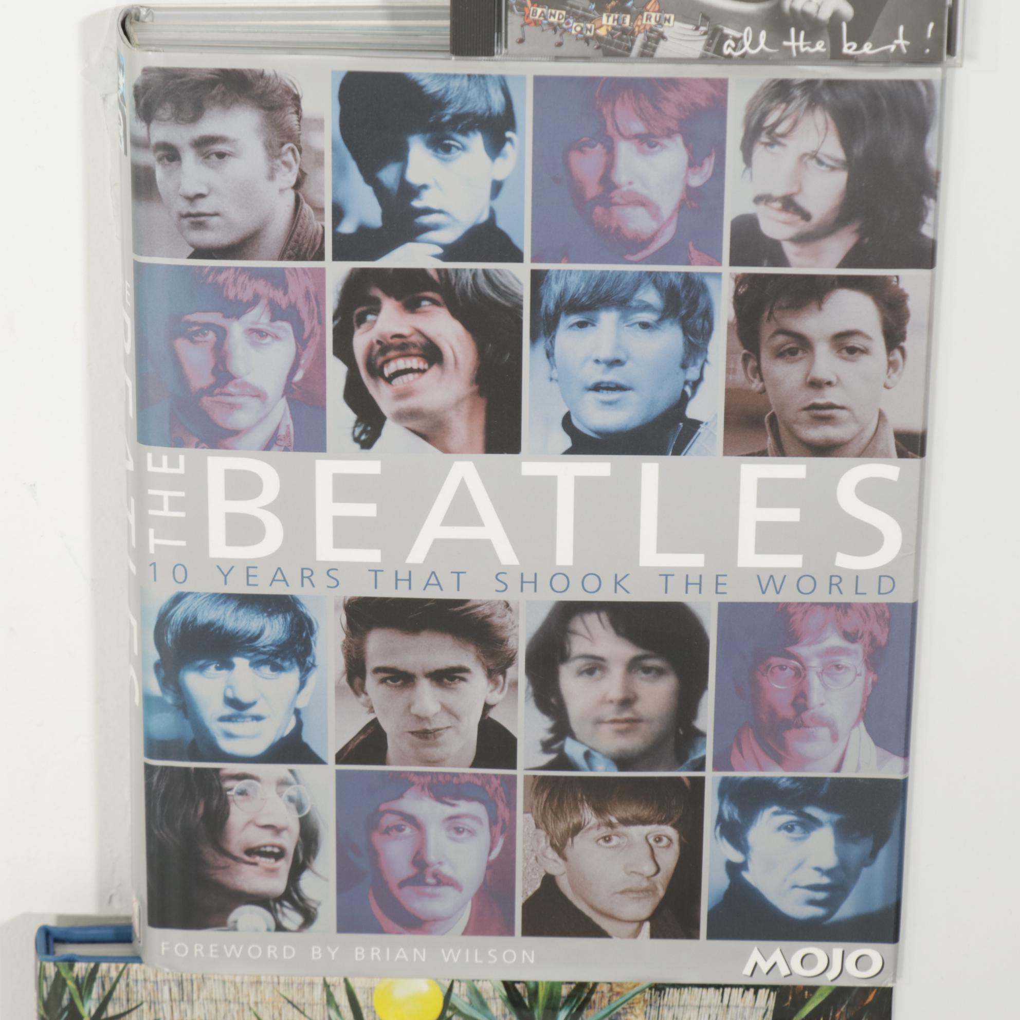 The Beatles Memorabilia with Books, Magazines and Facsimile Signed Poster Board