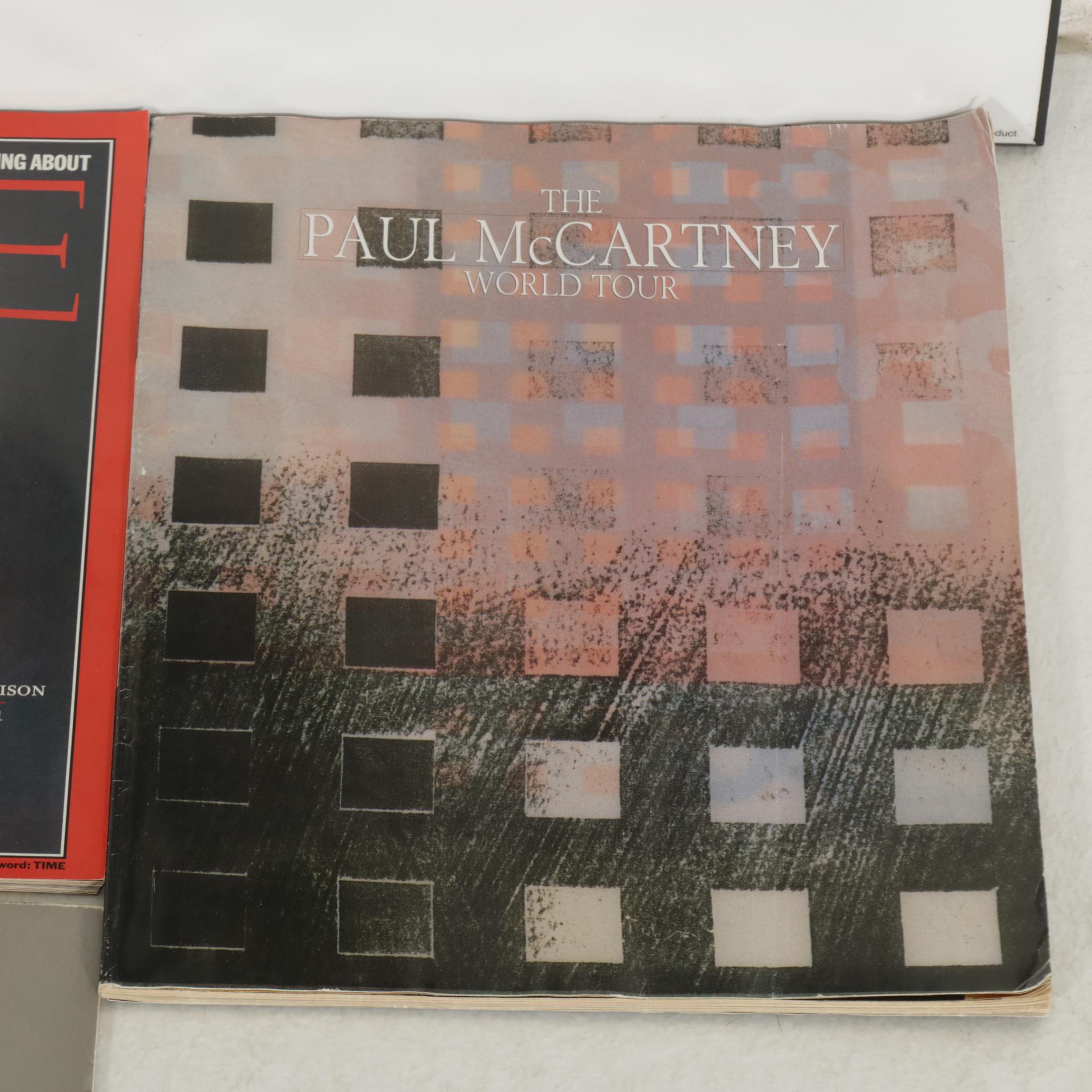 The Beatles Memorabilia with Books, Magazines and Facsimile Signed Poster Board