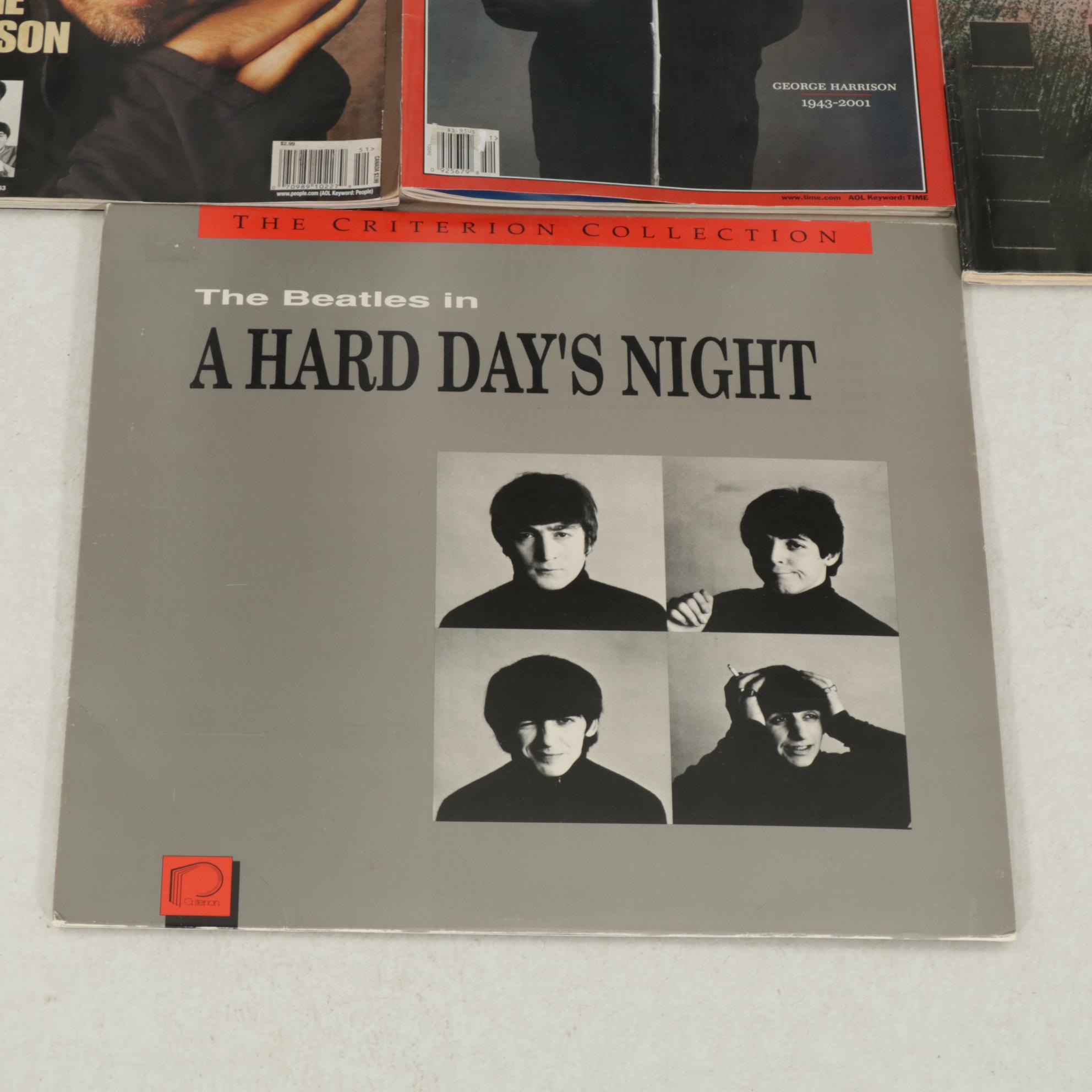 The Beatles Memorabilia with Books, Magazines and Facsimile Signed Poster Board