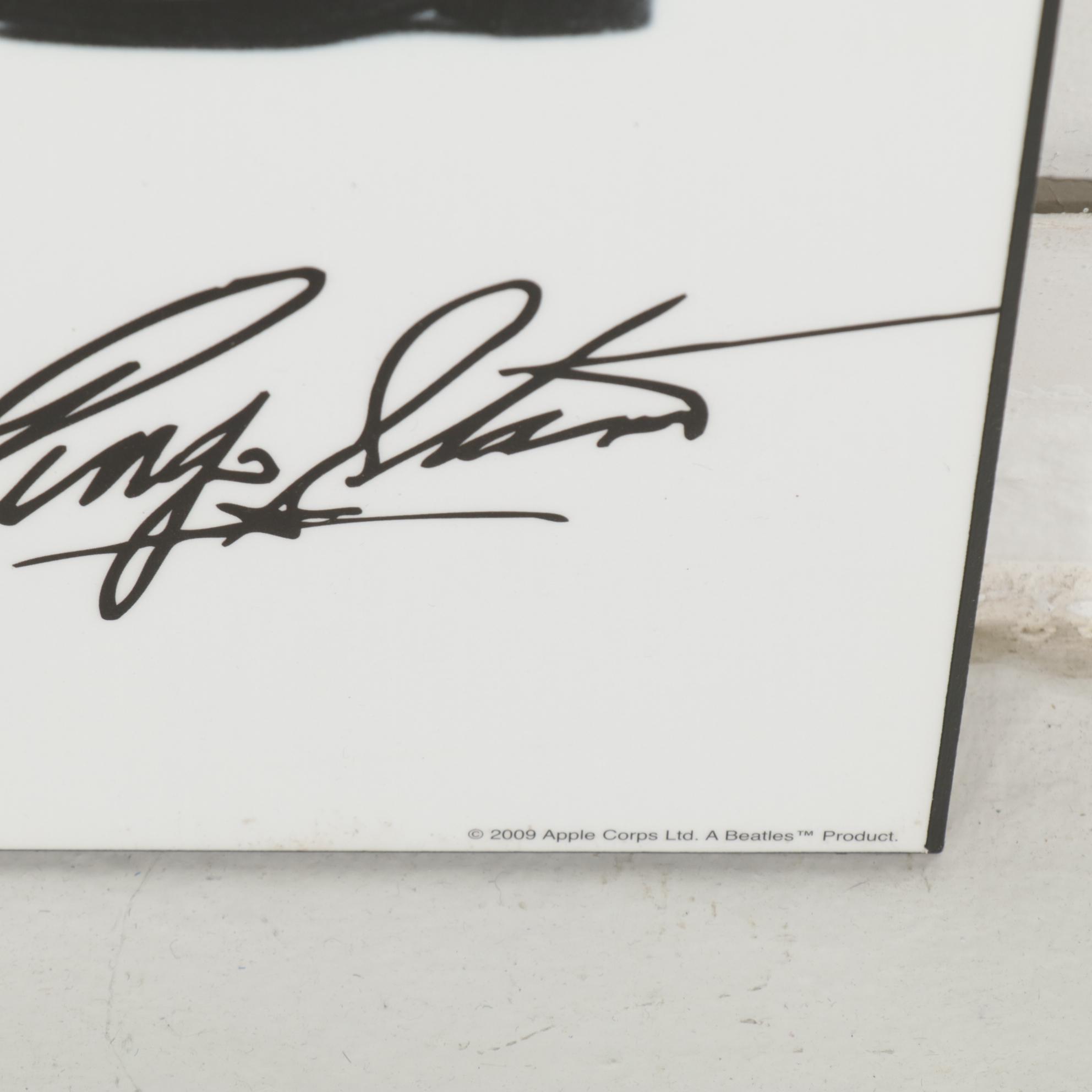 The Beatles Memorabilia with Books, Magazines and Facsimile Signed Poster Board