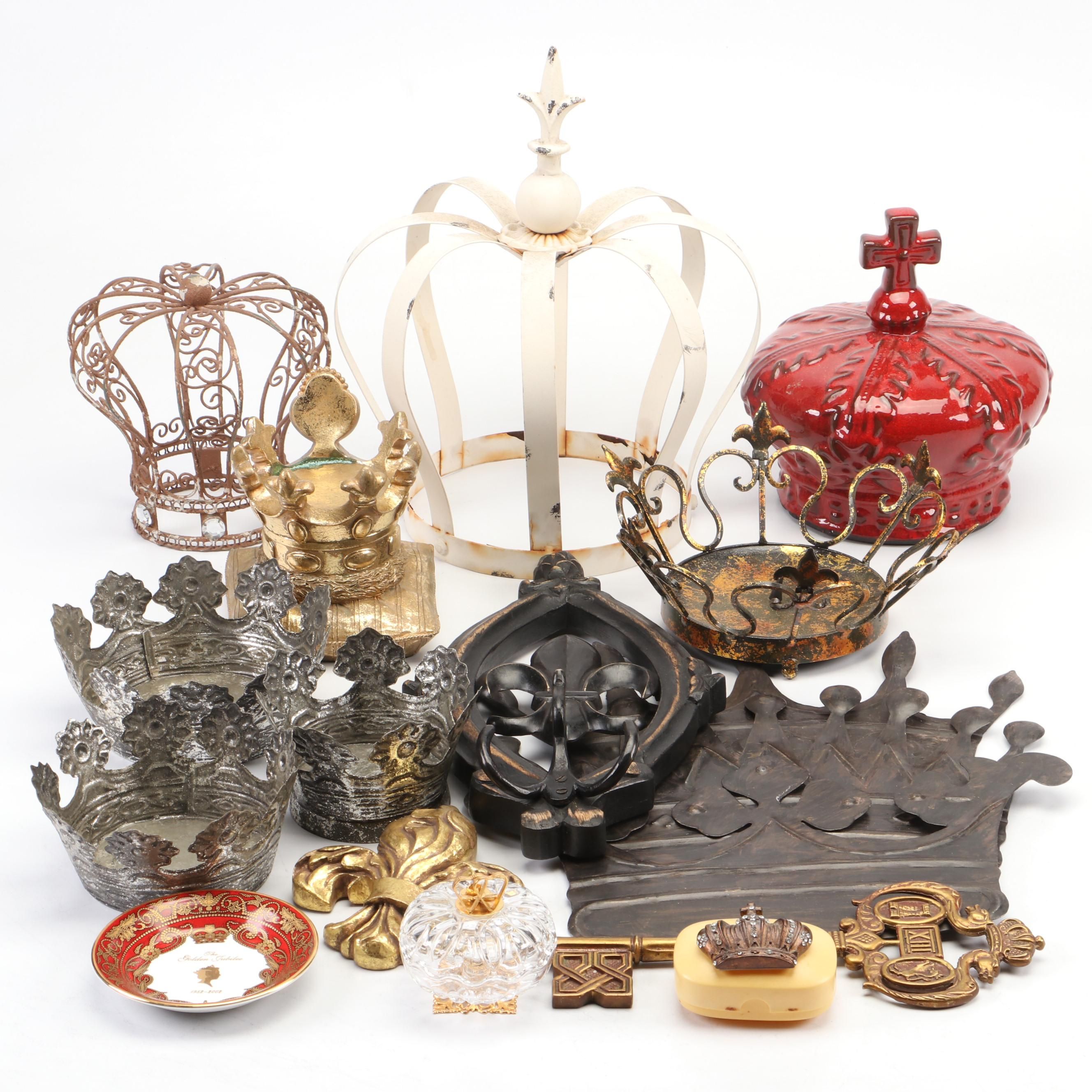 Historic Royal Palaces Golden Jubilee Dish with Crowns and Other Decor