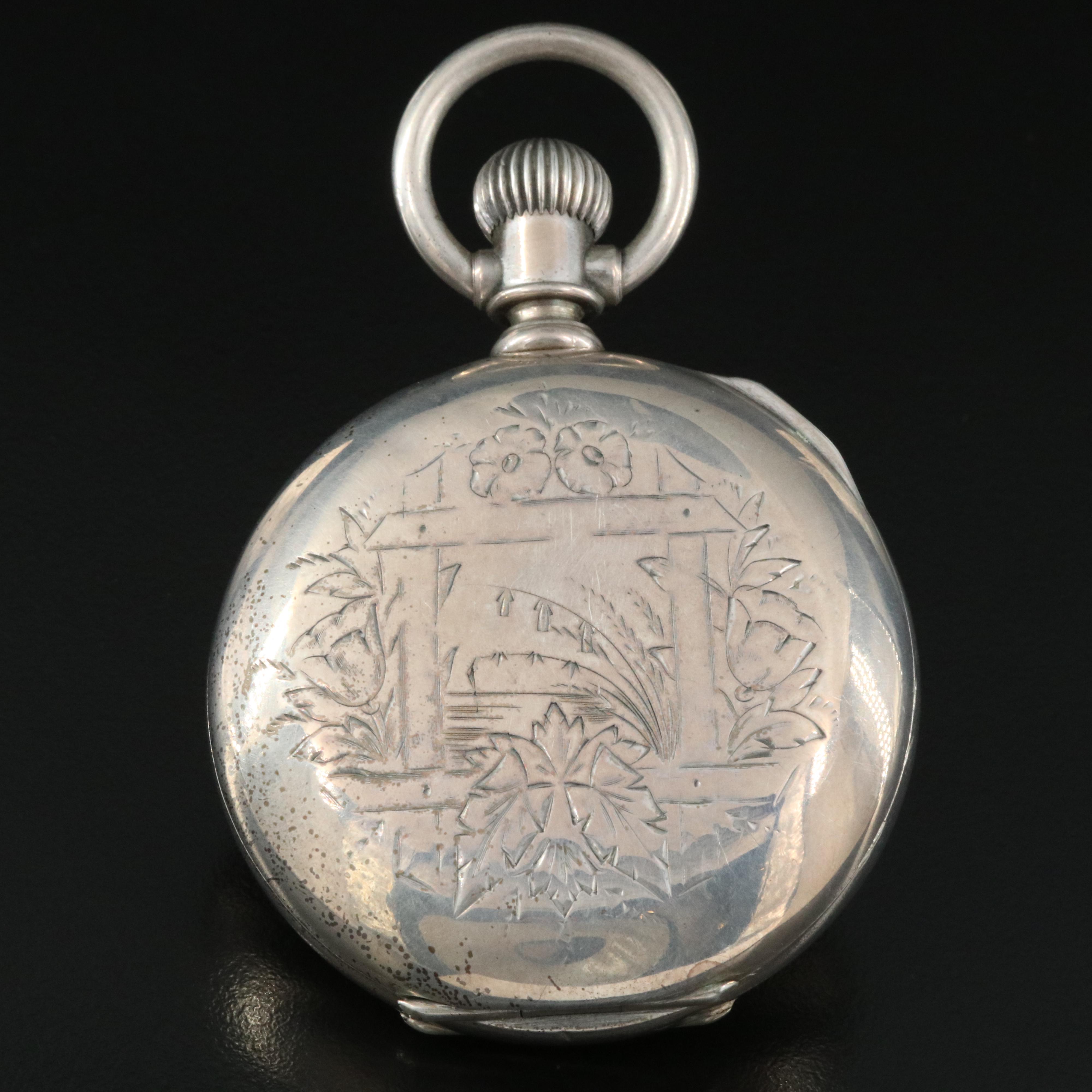 1883 Waltham Coin Silver Broadway Pocket Watch