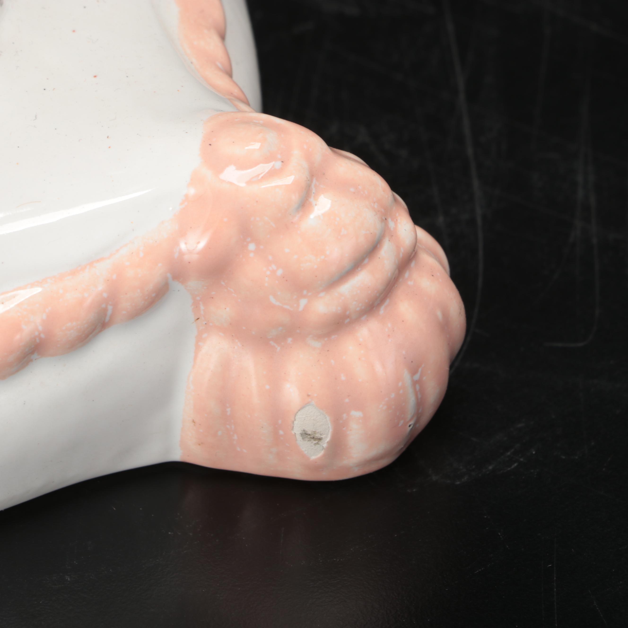 Hollywood Regency Style Italian Majolica Greyhound Statues, Mid to Late 20th C.