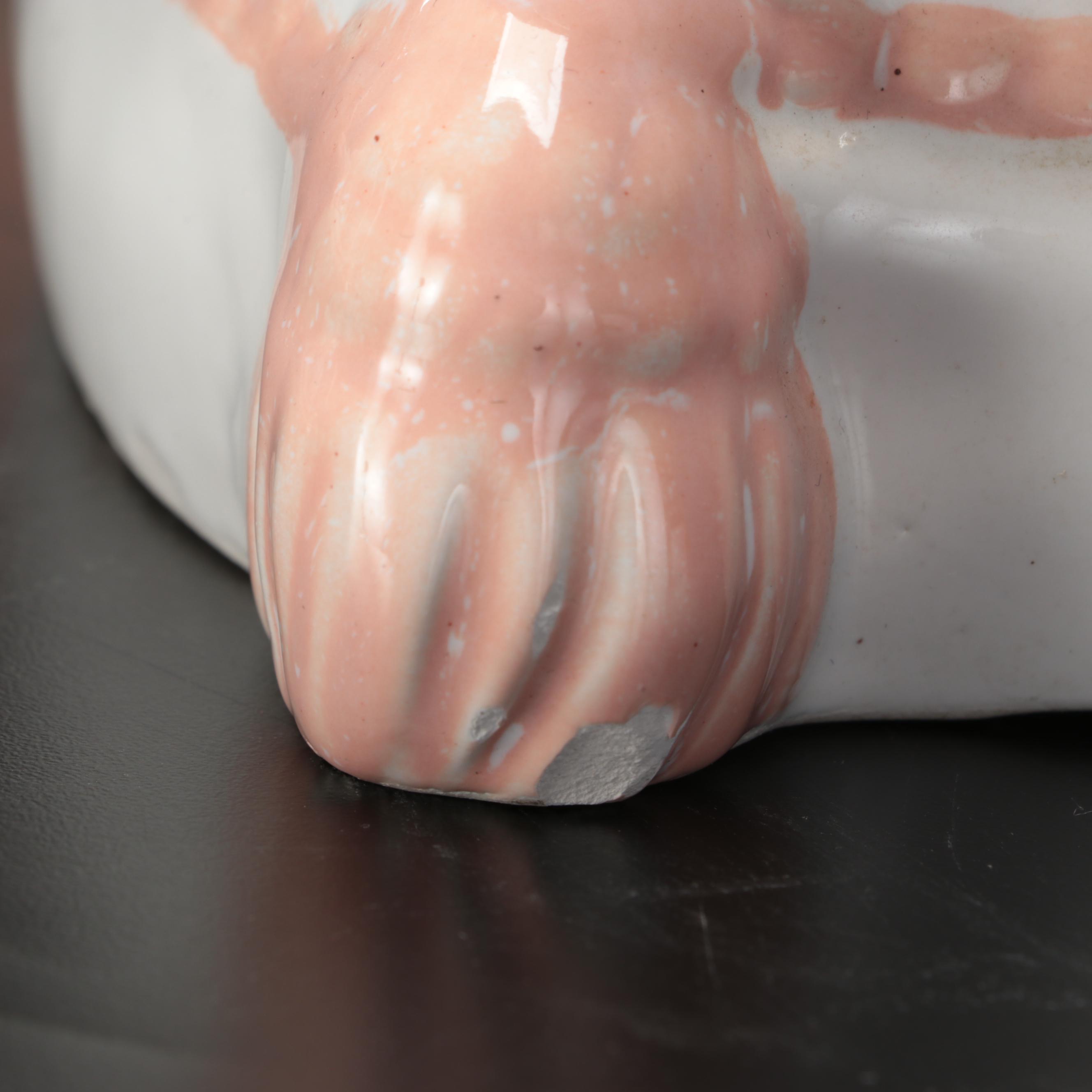 Hollywood Regency Style Italian Majolica Greyhound Statues, Mid to Late 20th C.