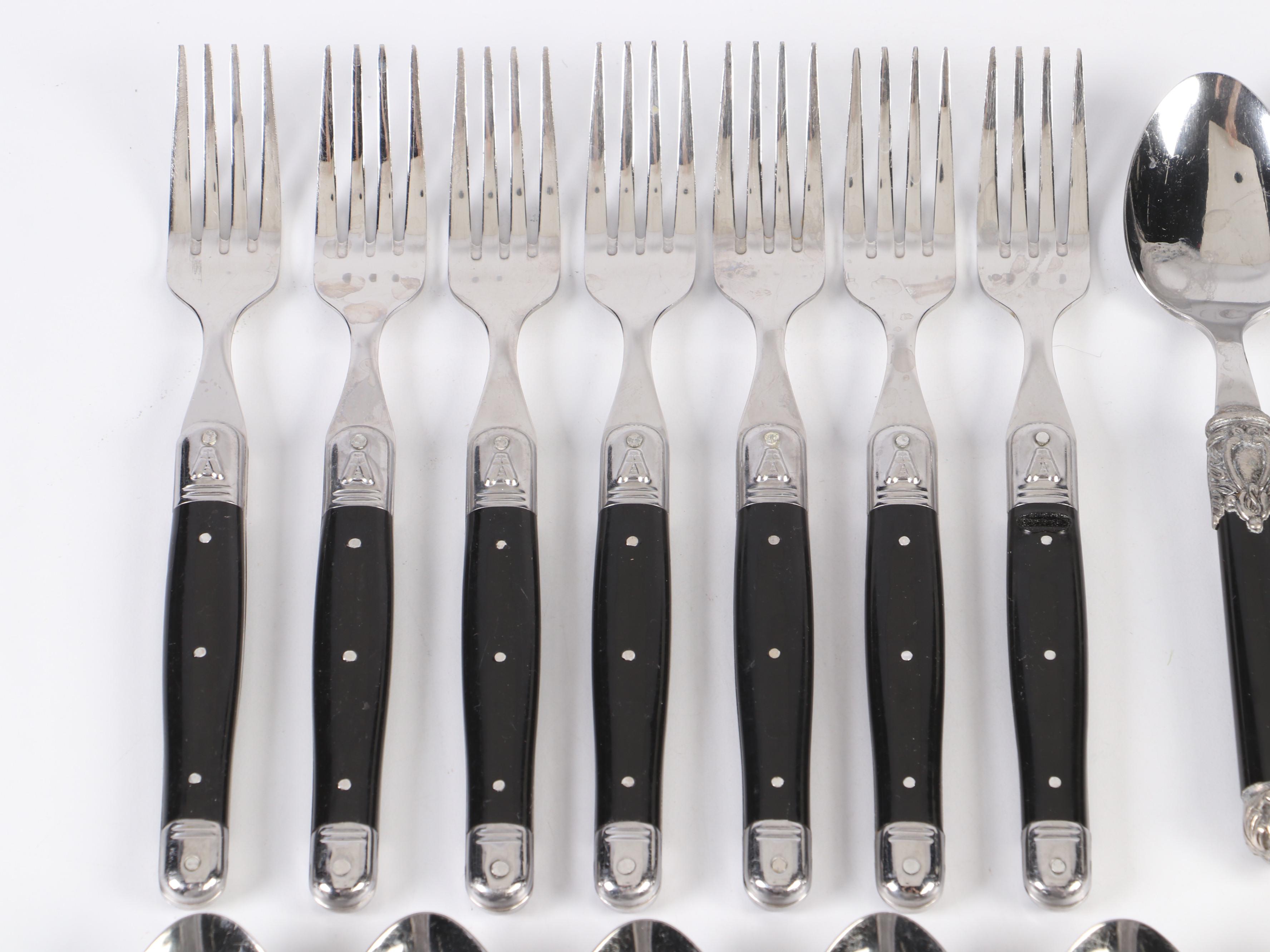 Sabatier "Laguiole-Black" Flatware and Other Flatware