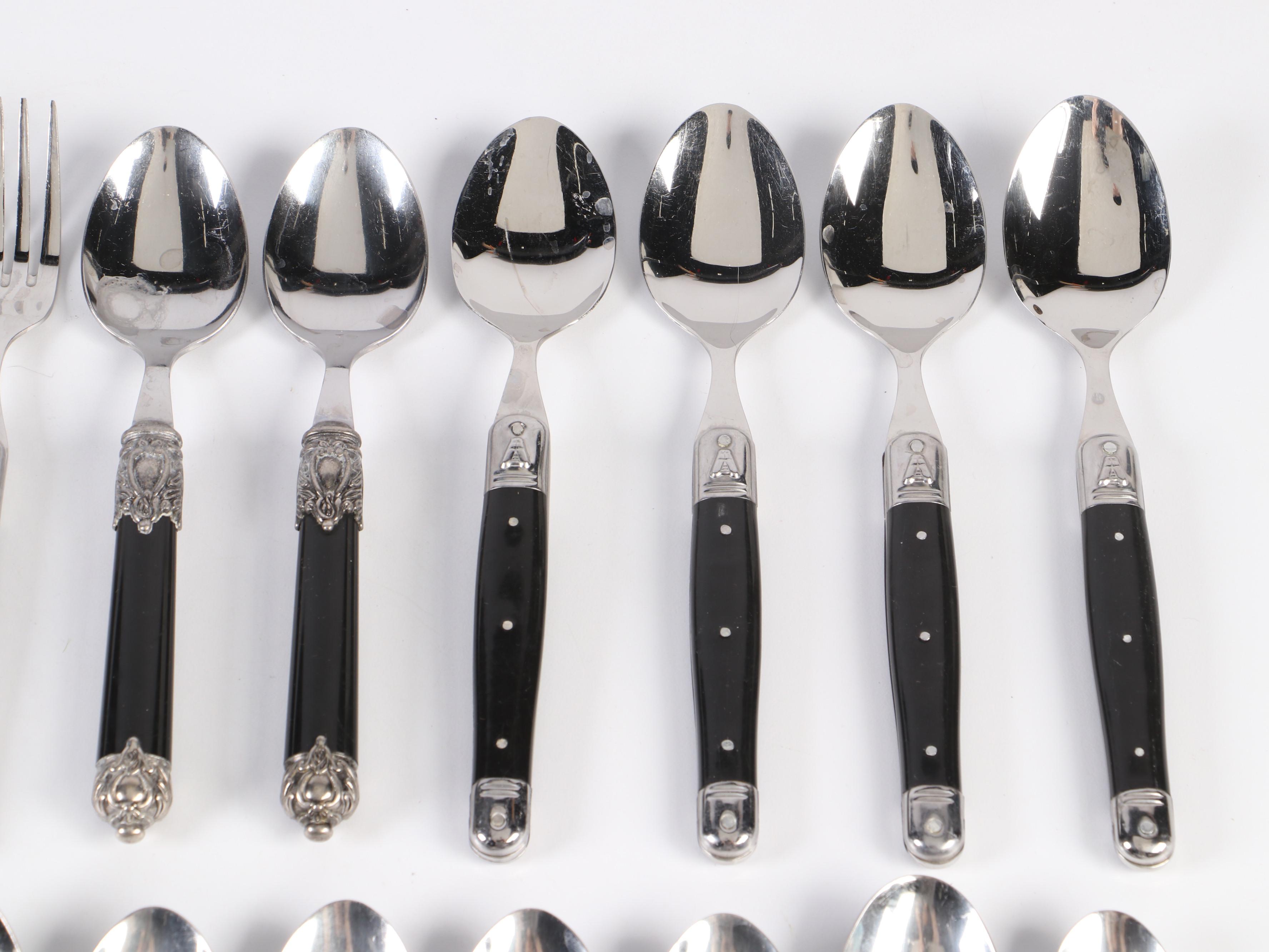 Sabatier "Laguiole-Black" Flatware and Other Flatware