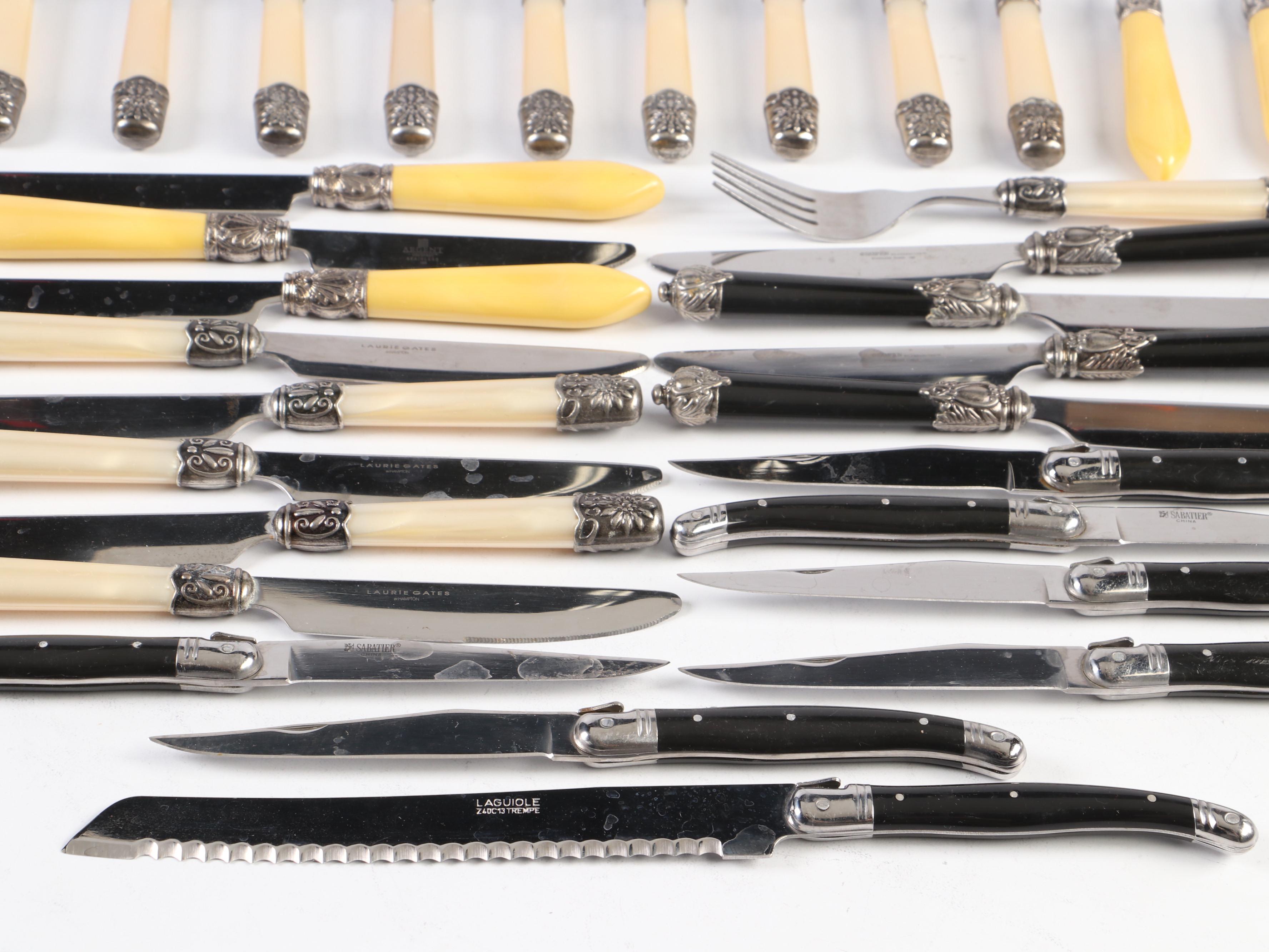 Sabatier "Laguiole-Black" Flatware and Other Flatware