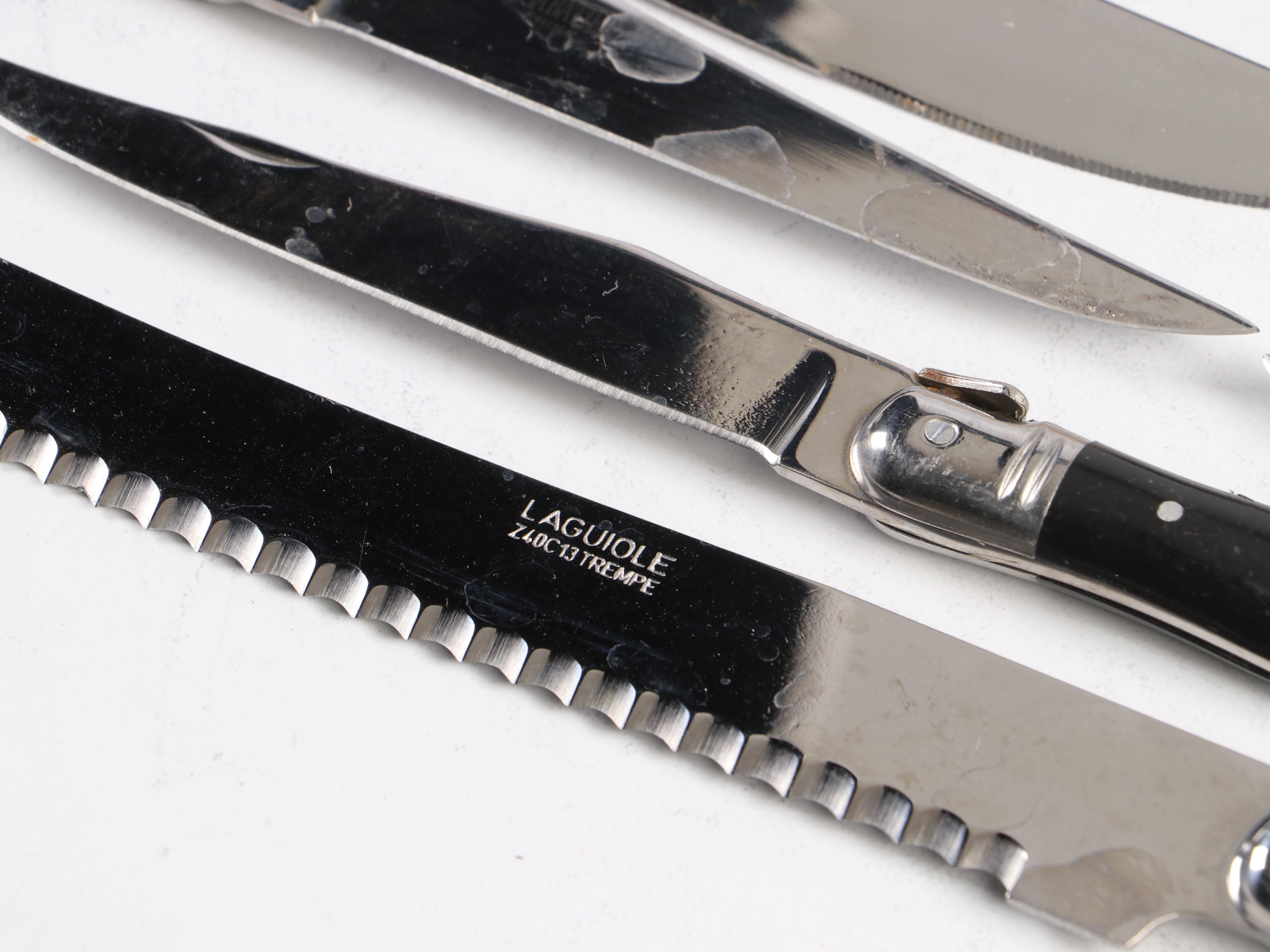 Sabatier "Laguiole-Black" Flatware and Other Flatware