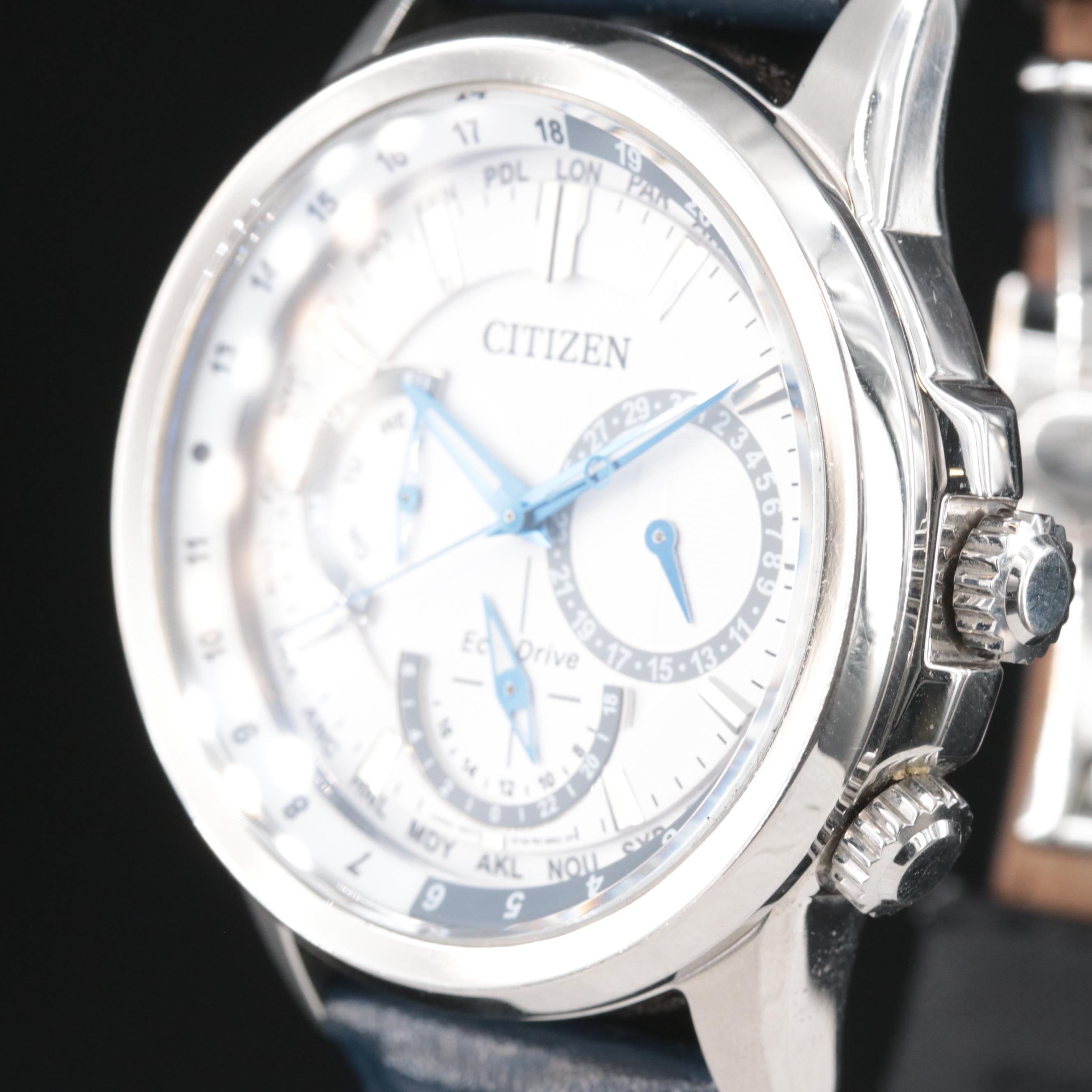 Citizen Eco-Drive Day-Date 24 Hour World Timer Watch