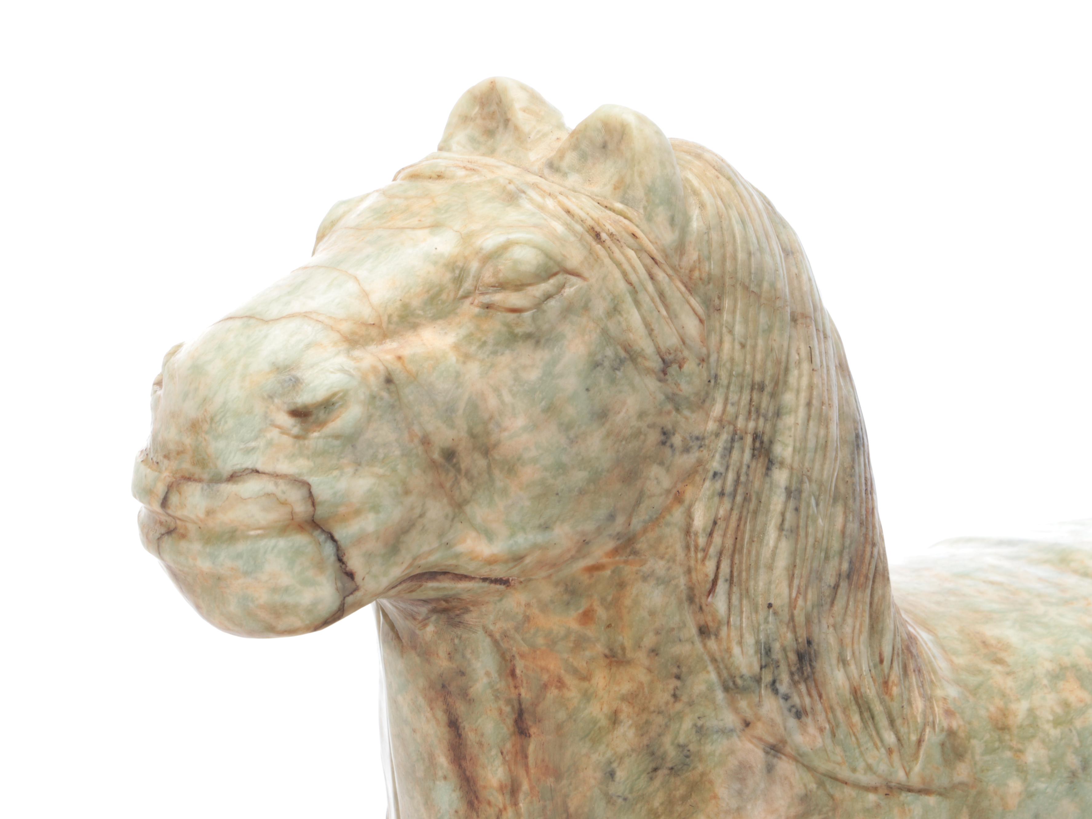 Chinese Carved Stone Horse Sculpture