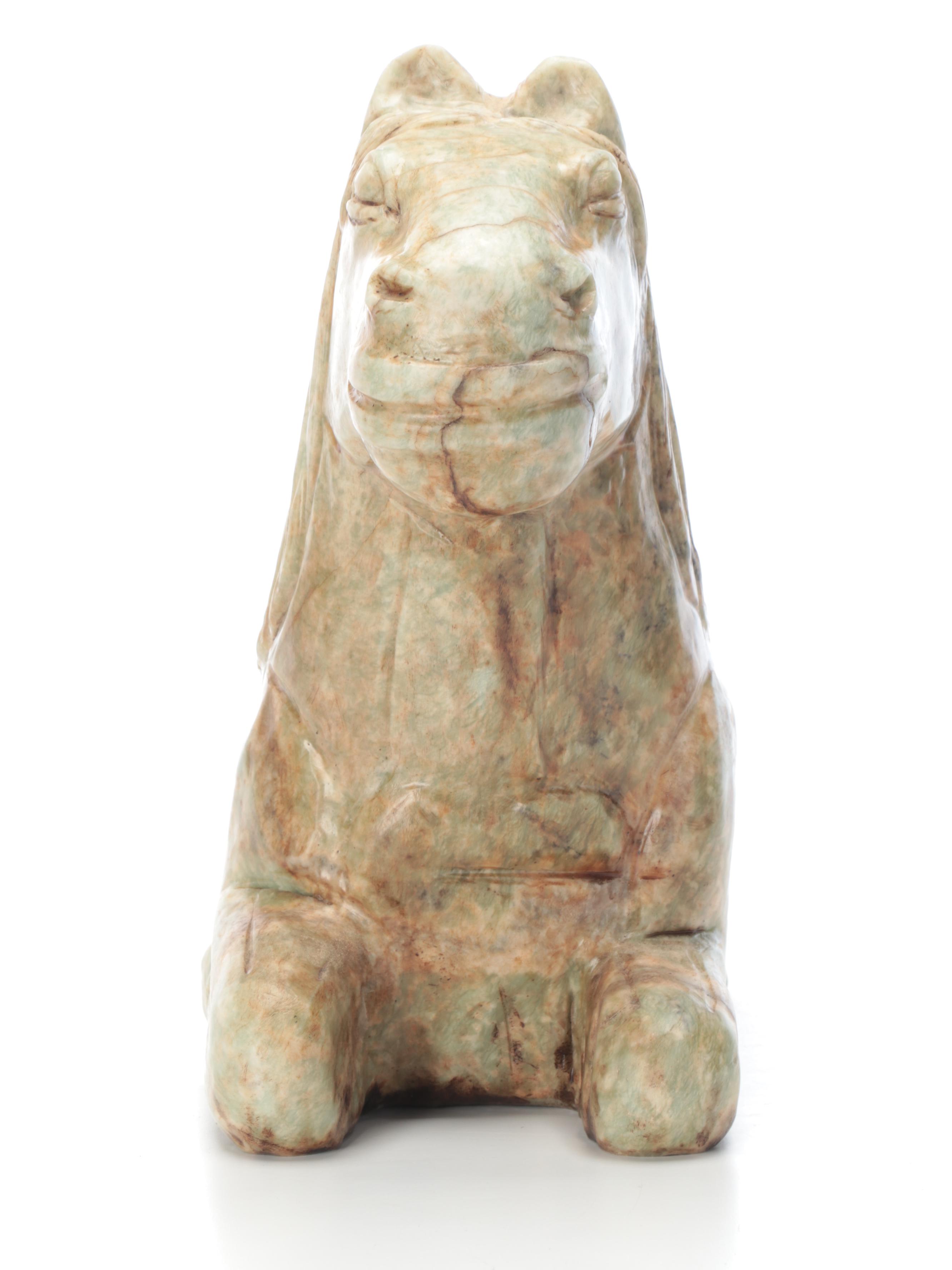 Chinese Carved Stone Horse Sculpture