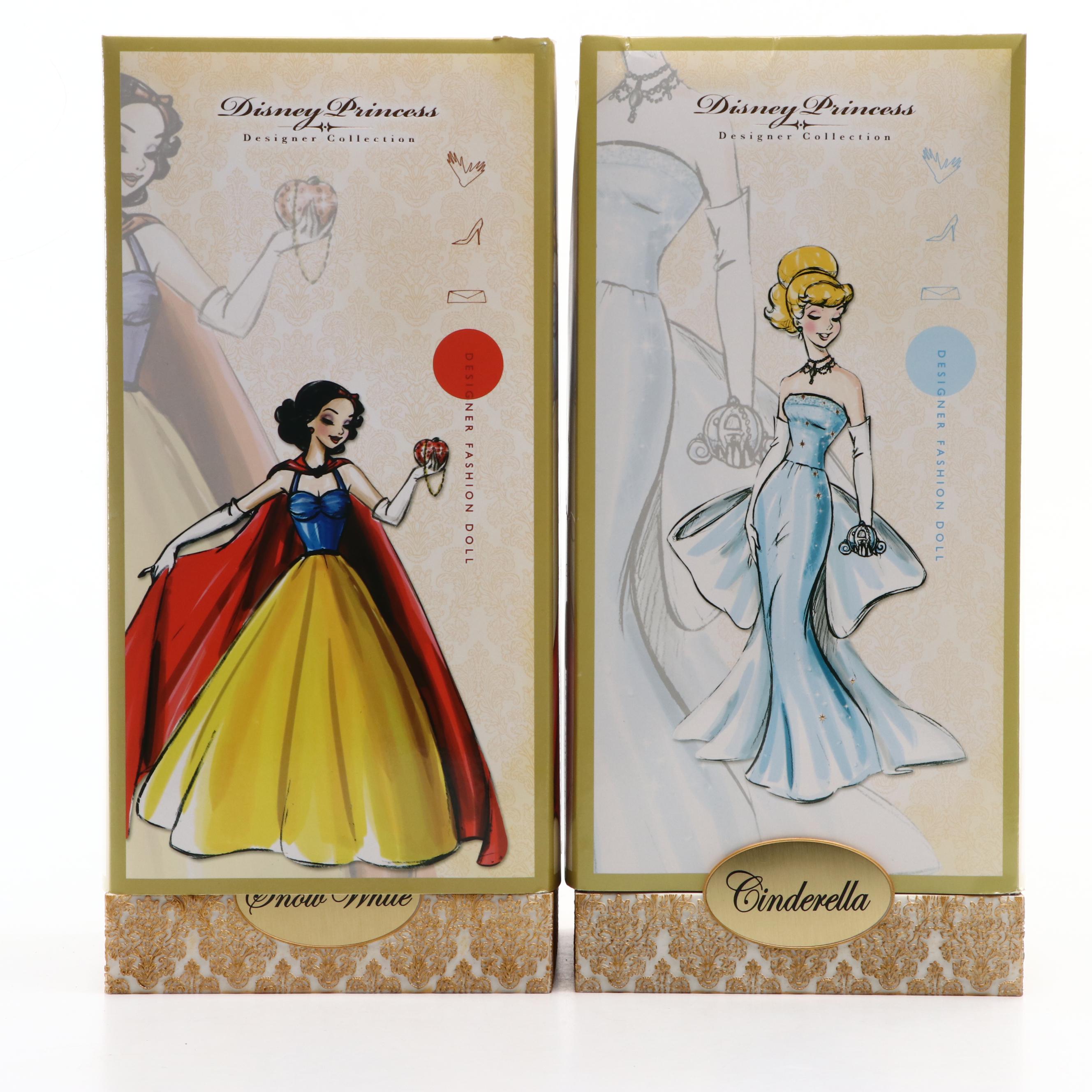 Disney Princess Designer Collection Cinderella and Snow White Dolls