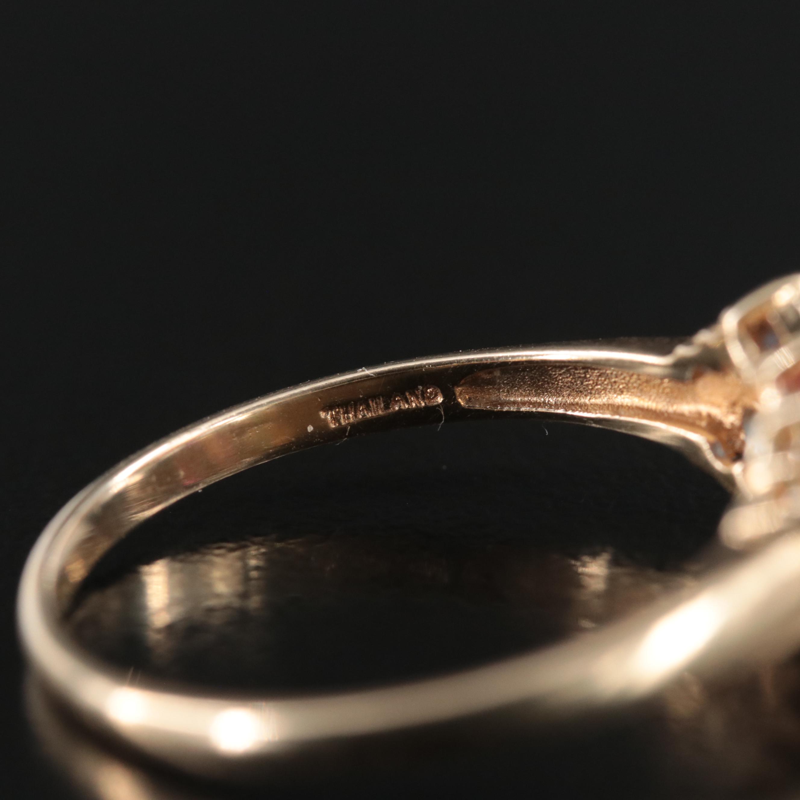 10K Ruby, Sapphire, Emerald and Diamond Ring