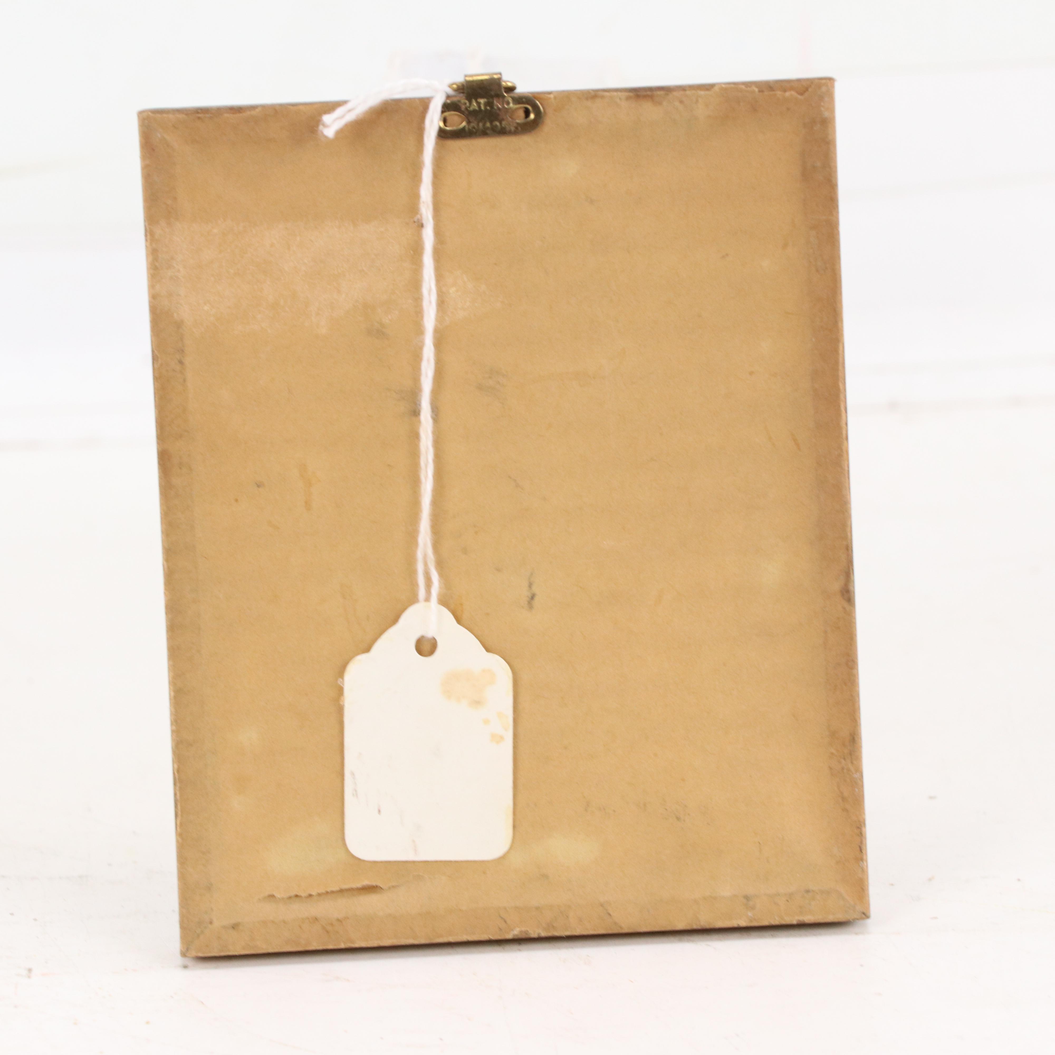 Miniature Hand-Colored Wallace Nutting Photograph of Cottage Garden