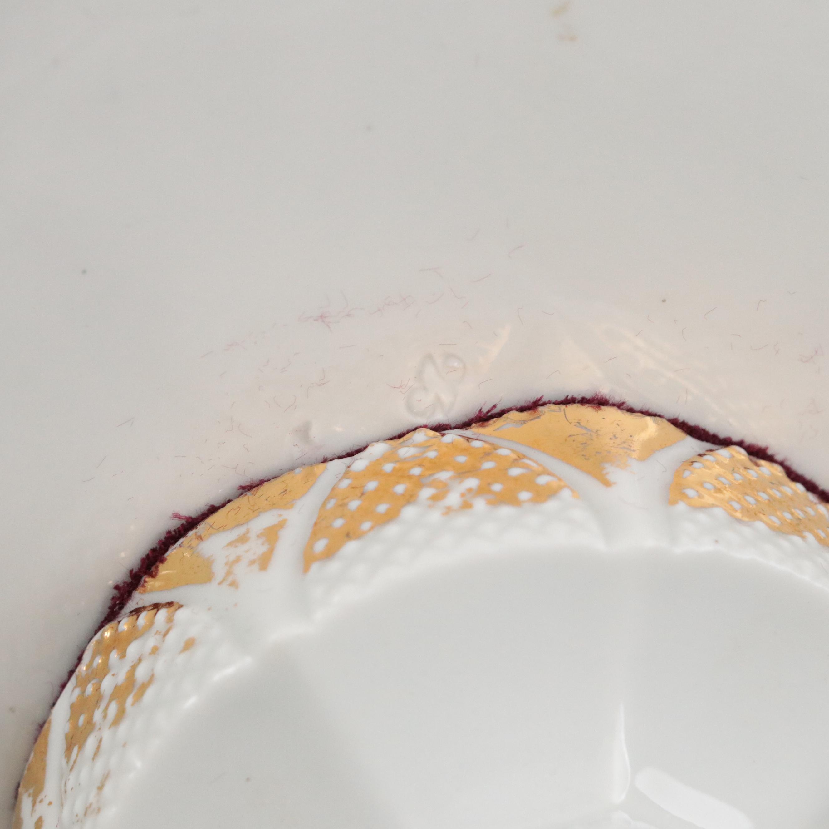 Dresden Style German Three-Tiered Porcelain Dessert Stand, Late 19th Century