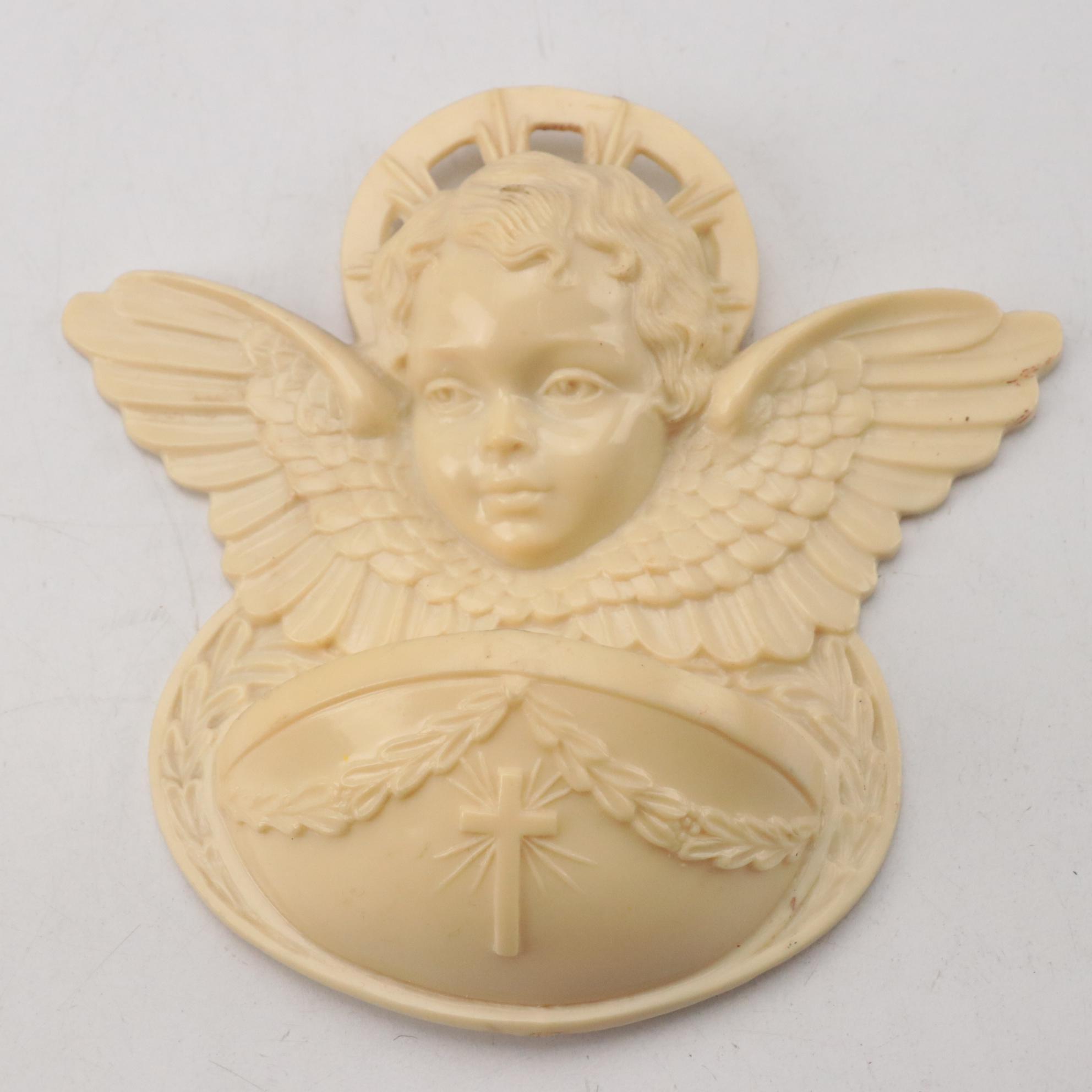 Wall Mounted Holy Water Fonts with Other Statues and Wall Plaques