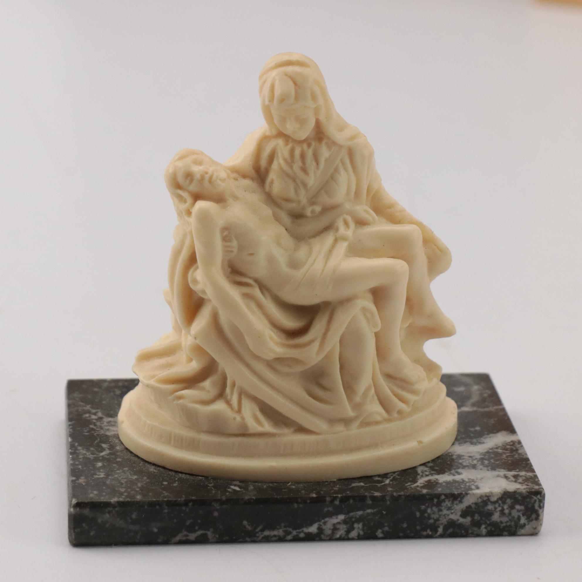 Wall Mounted Holy Water Fonts with Other Statues and Wall Plaques