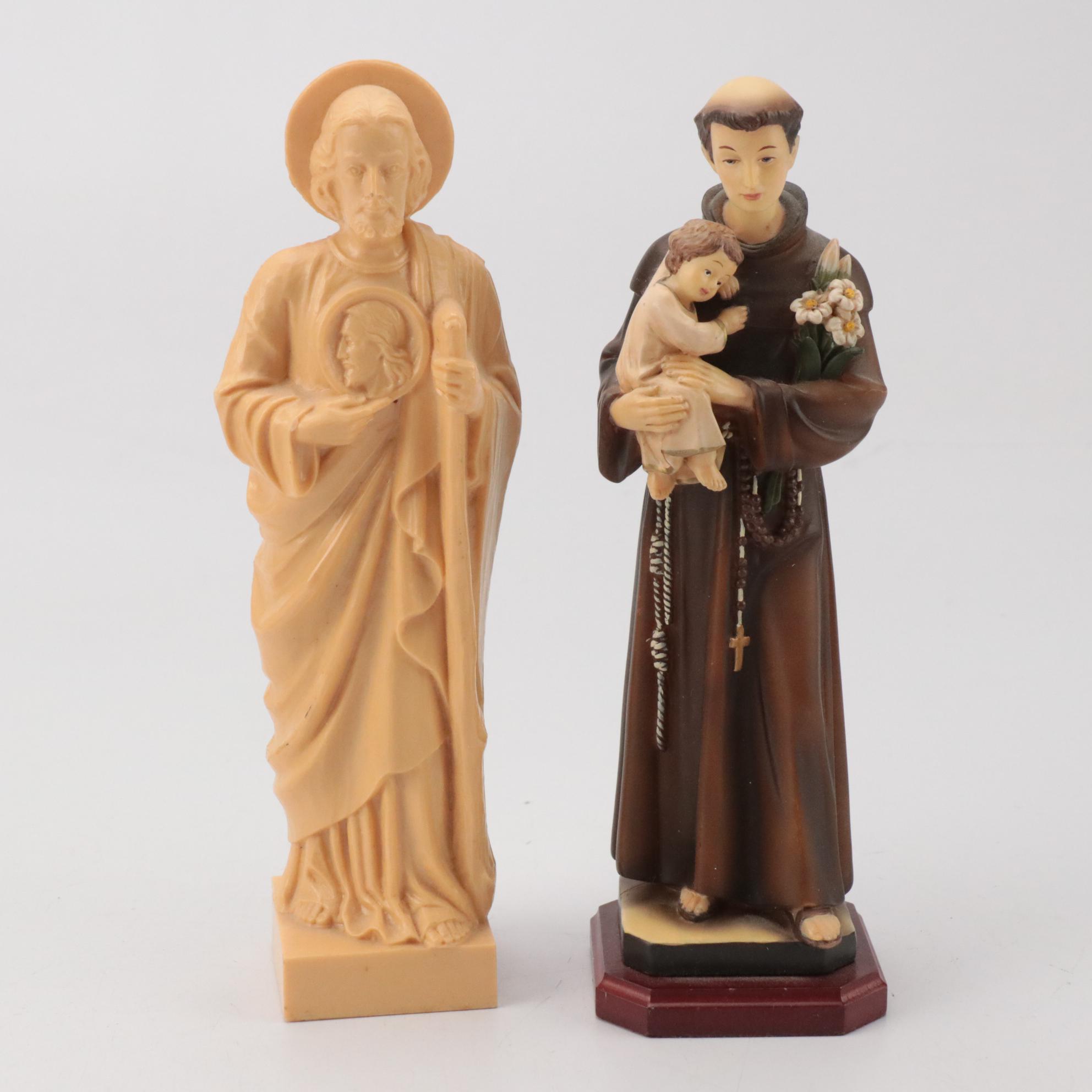 Wall Mounted Holy Water Fonts with Other Statues and Wall Plaques