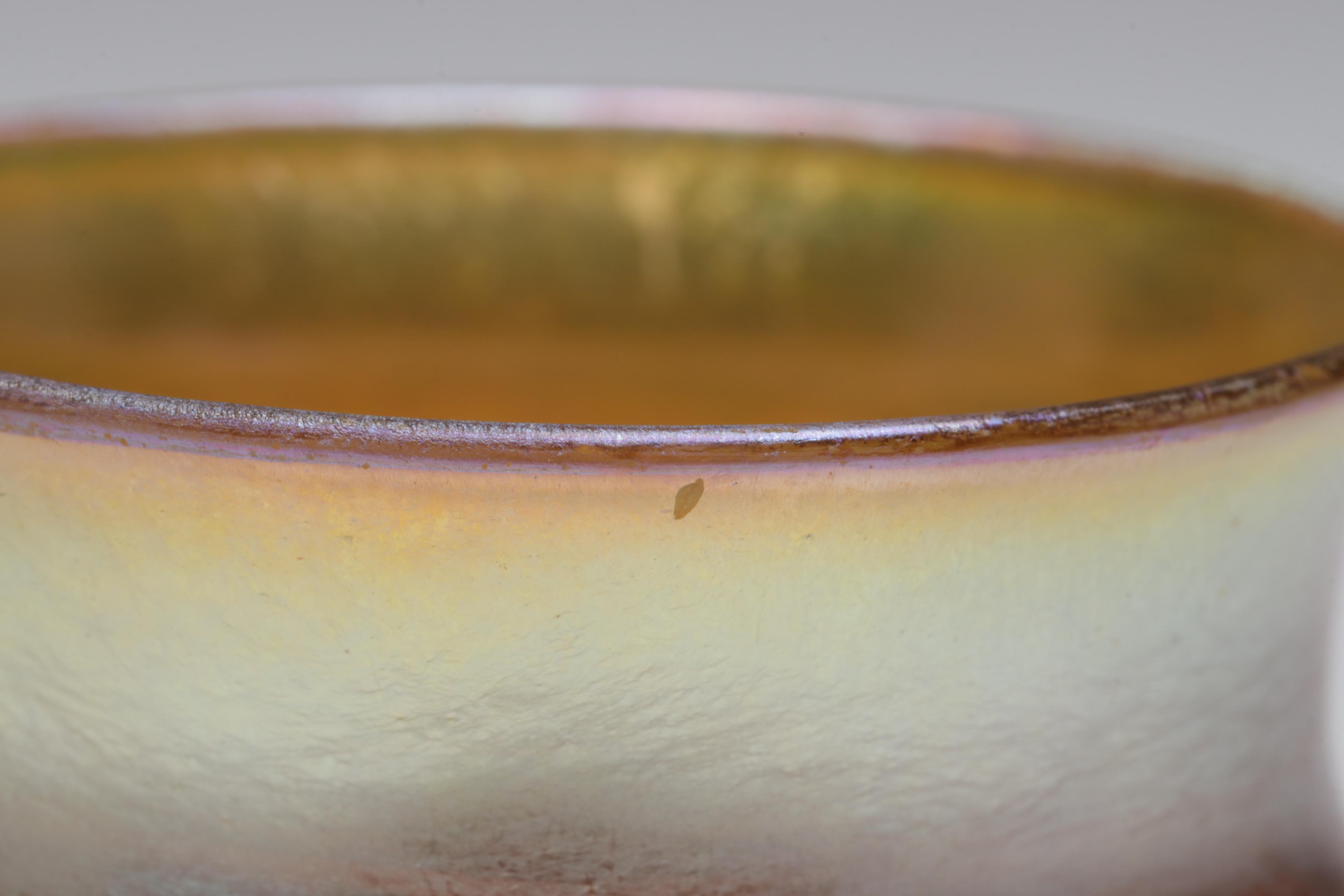 Louis Comfort Tiffany Favrile Glass Dimpled Cordial, Late 19th/Early 20th C.