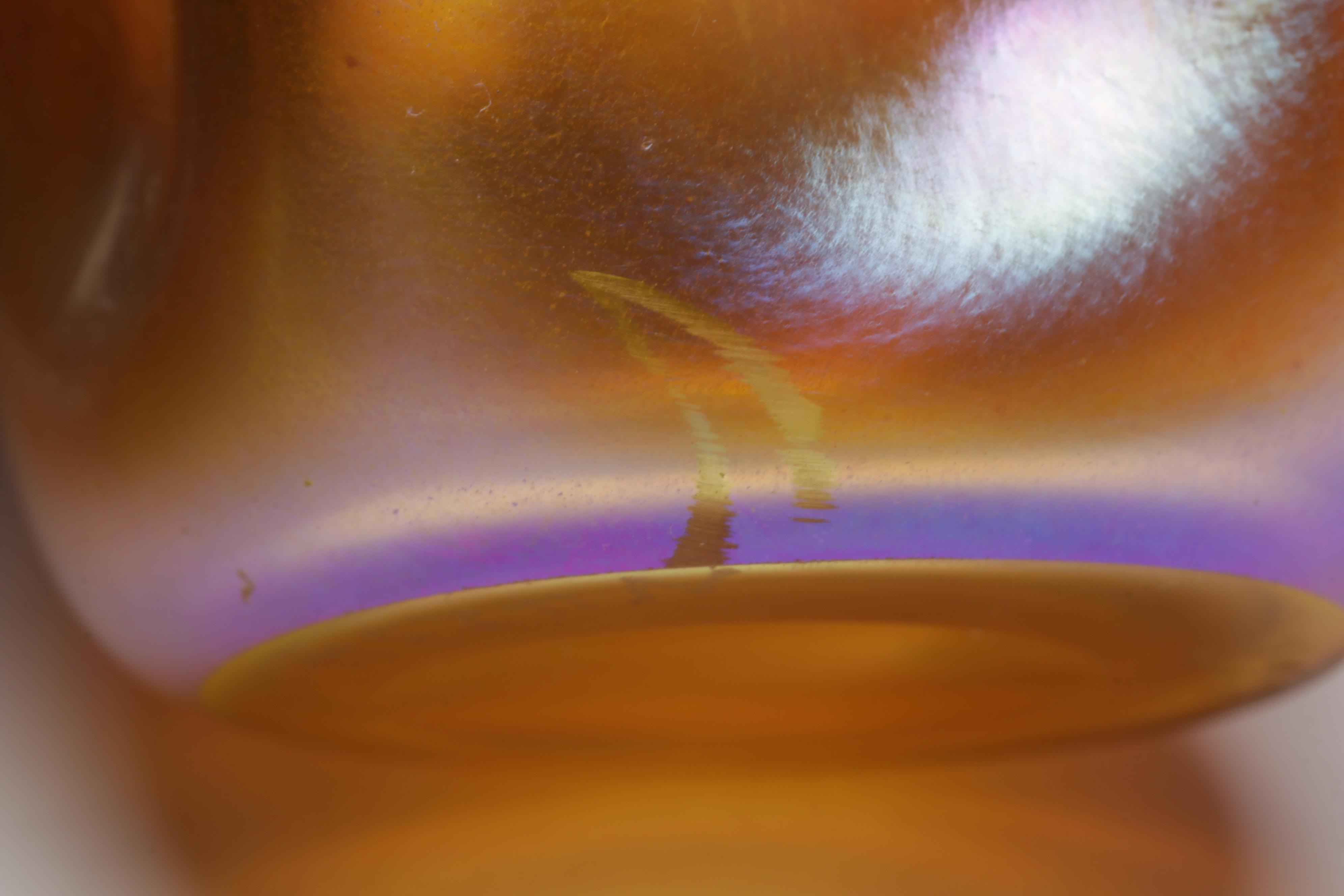 Louis Comfort Tiffany Favrile Glass Dimpled Cordial, Late 19th/Early 20th C.