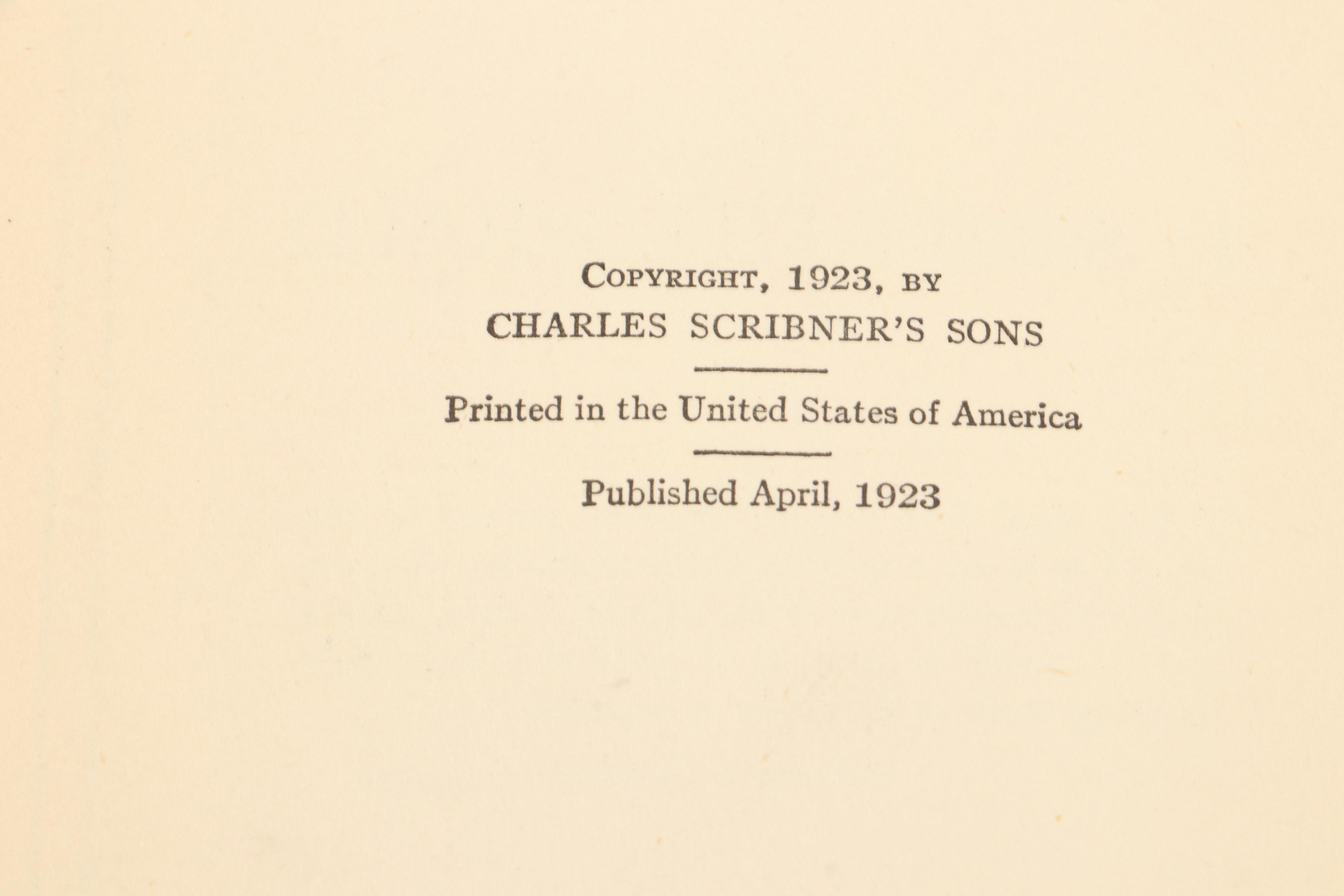 First Edition "The Vegetable" by F. Scott Fitzgerald, 1923
