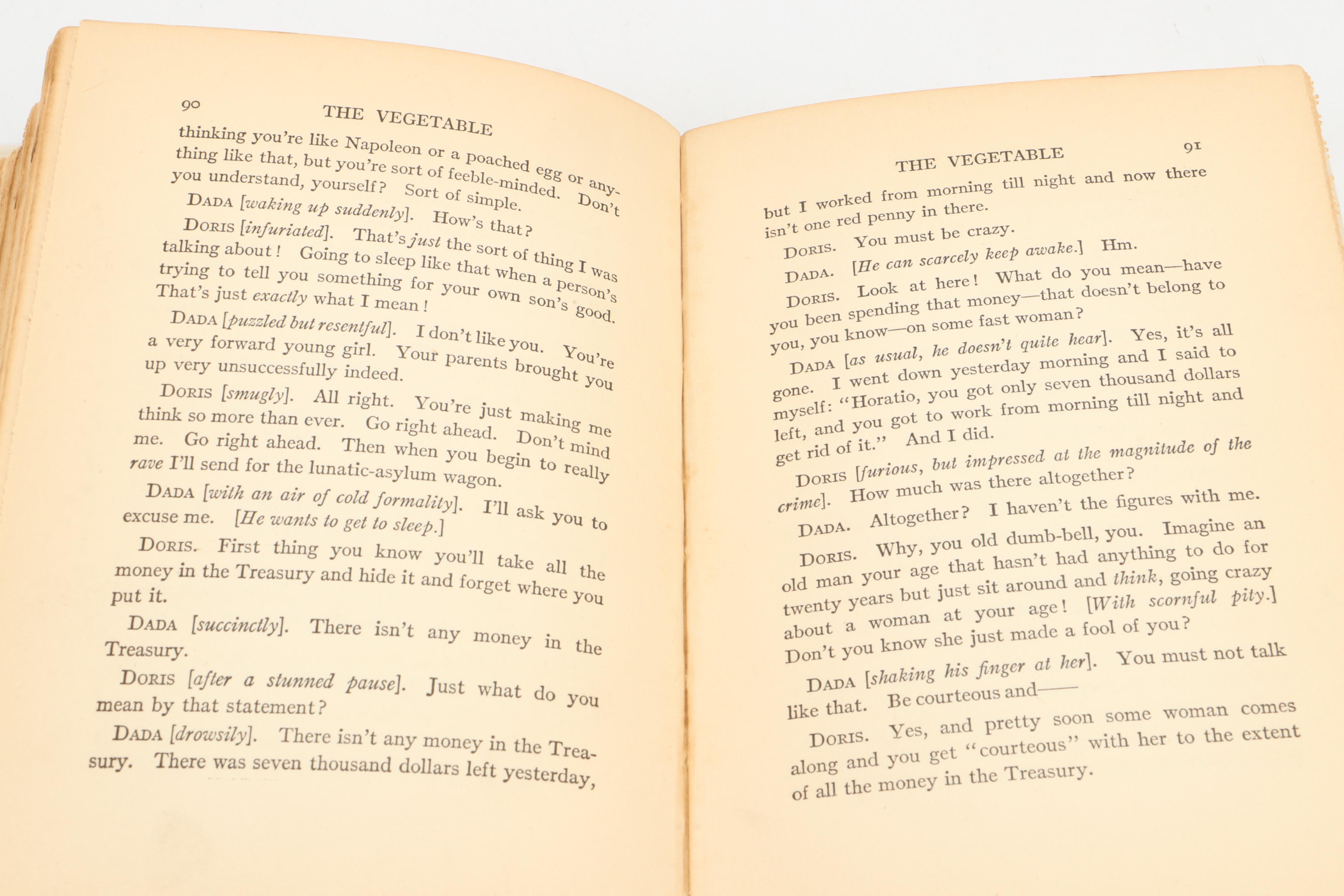 First Edition "The Vegetable" by F. Scott Fitzgerald, 1923
