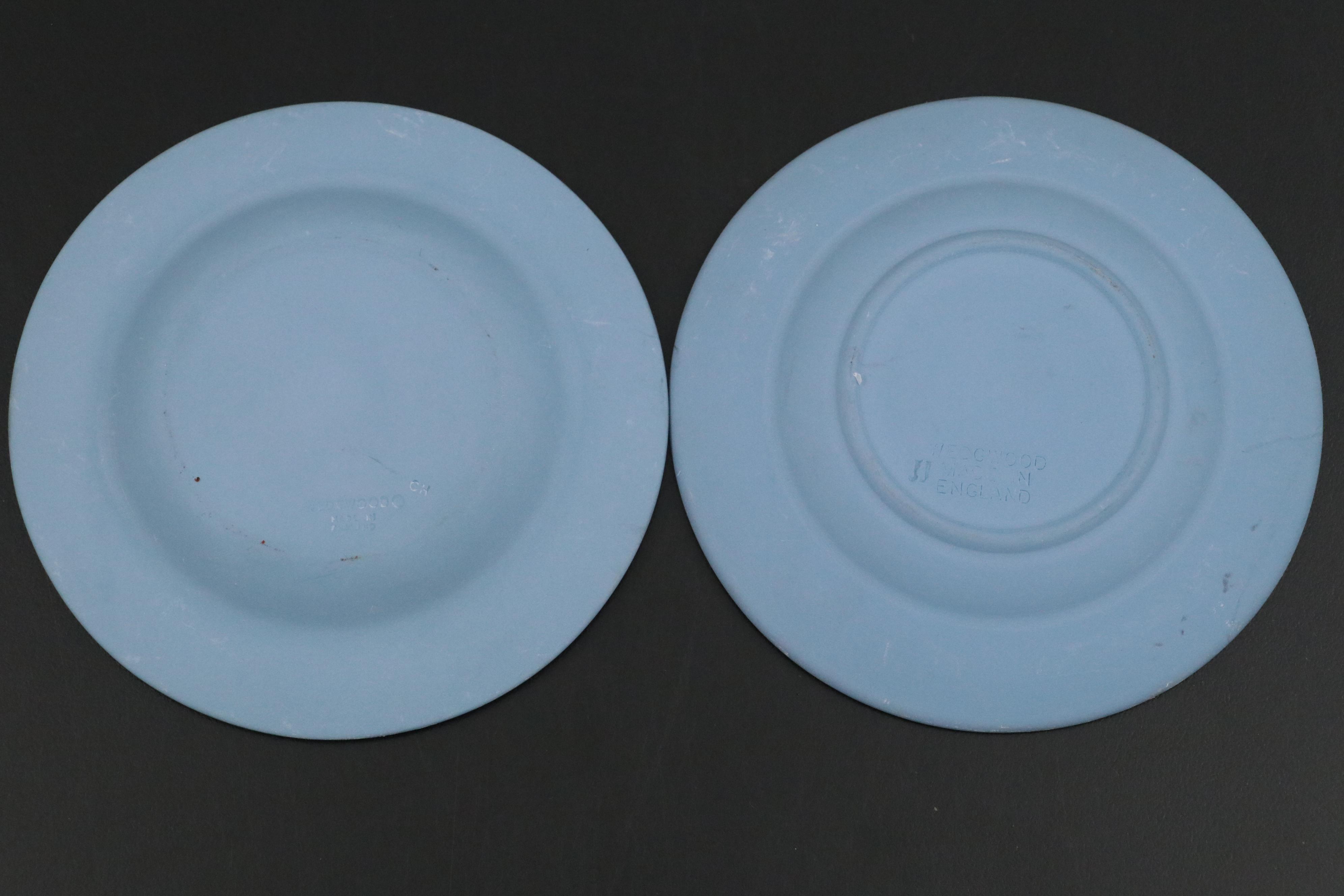 Wedgwood Jasperware and Queen's Ware Collection with Silver Plate Bowl