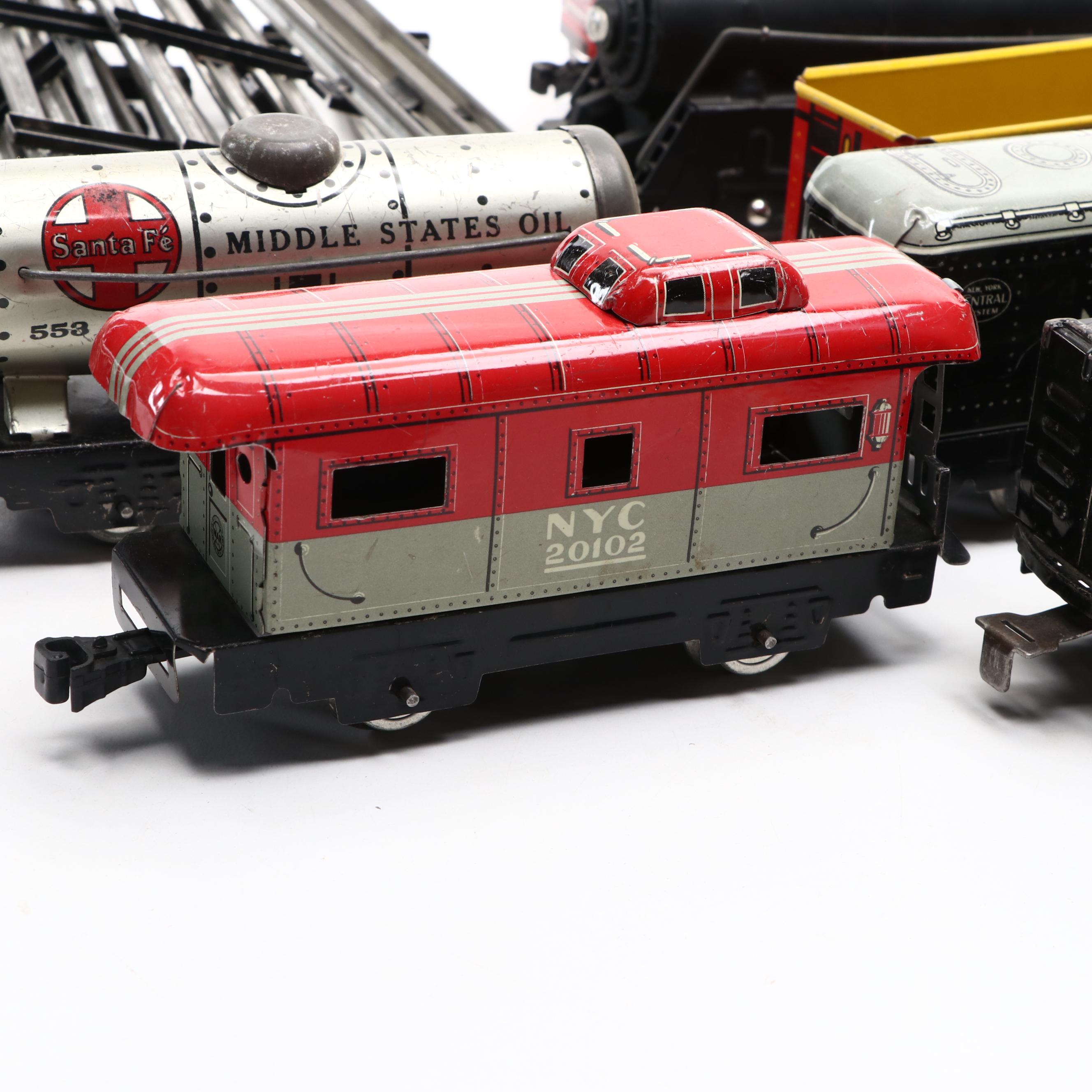 Louis Marx Stream Line Steam Type Electrical Tin Litho Train Set in Original Box