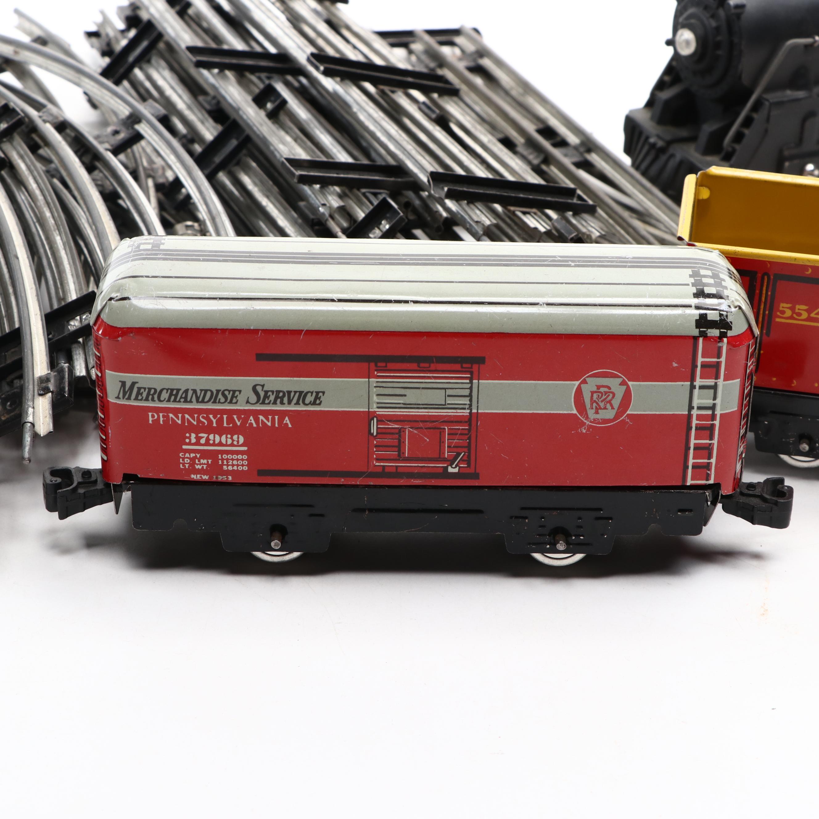 Louis Marx Stream Line Steam Type Electrical Tin Litho Train Set in Original Box