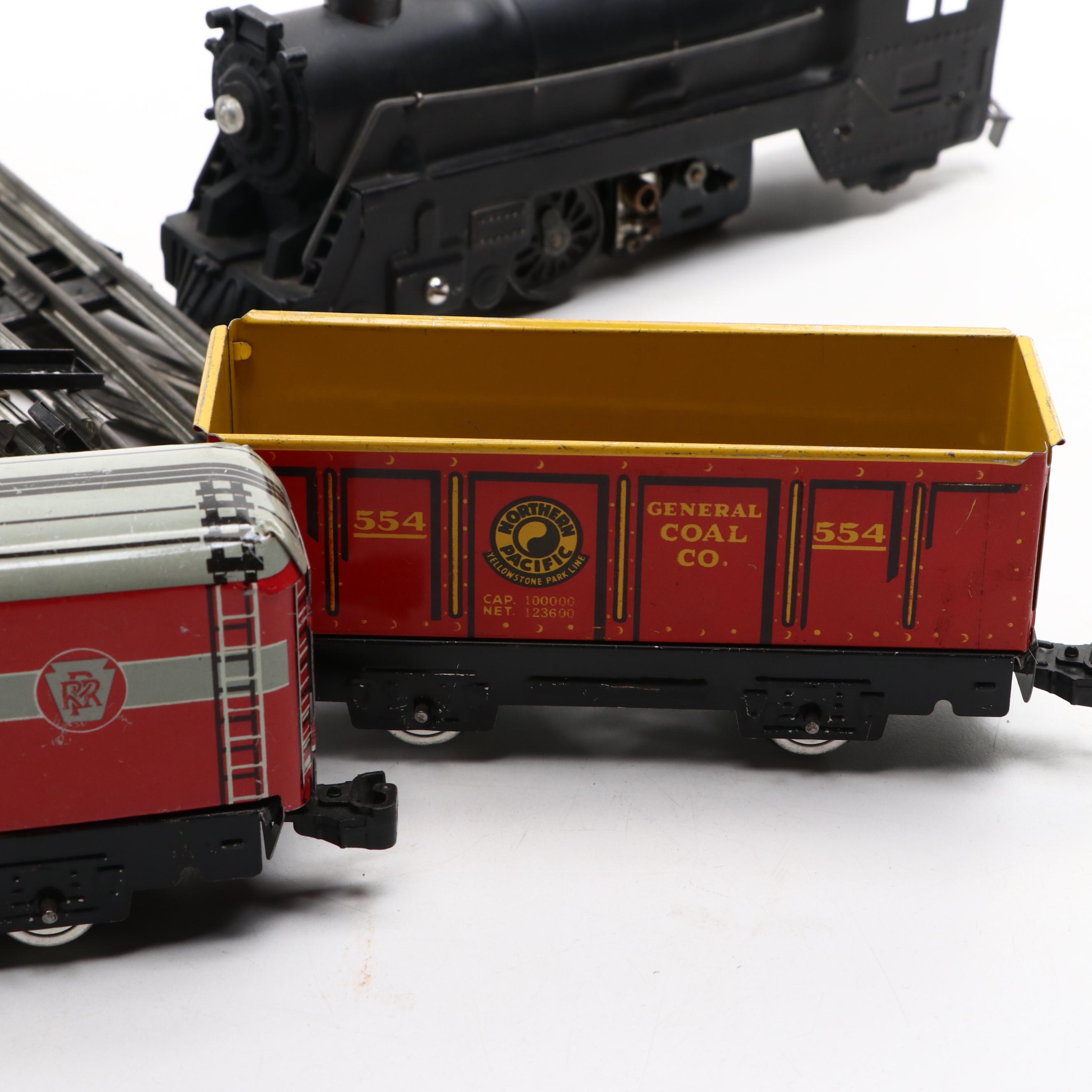 Louis Marx Stream Line Steam Type Electrical Tin Litho Train Set in Original Box