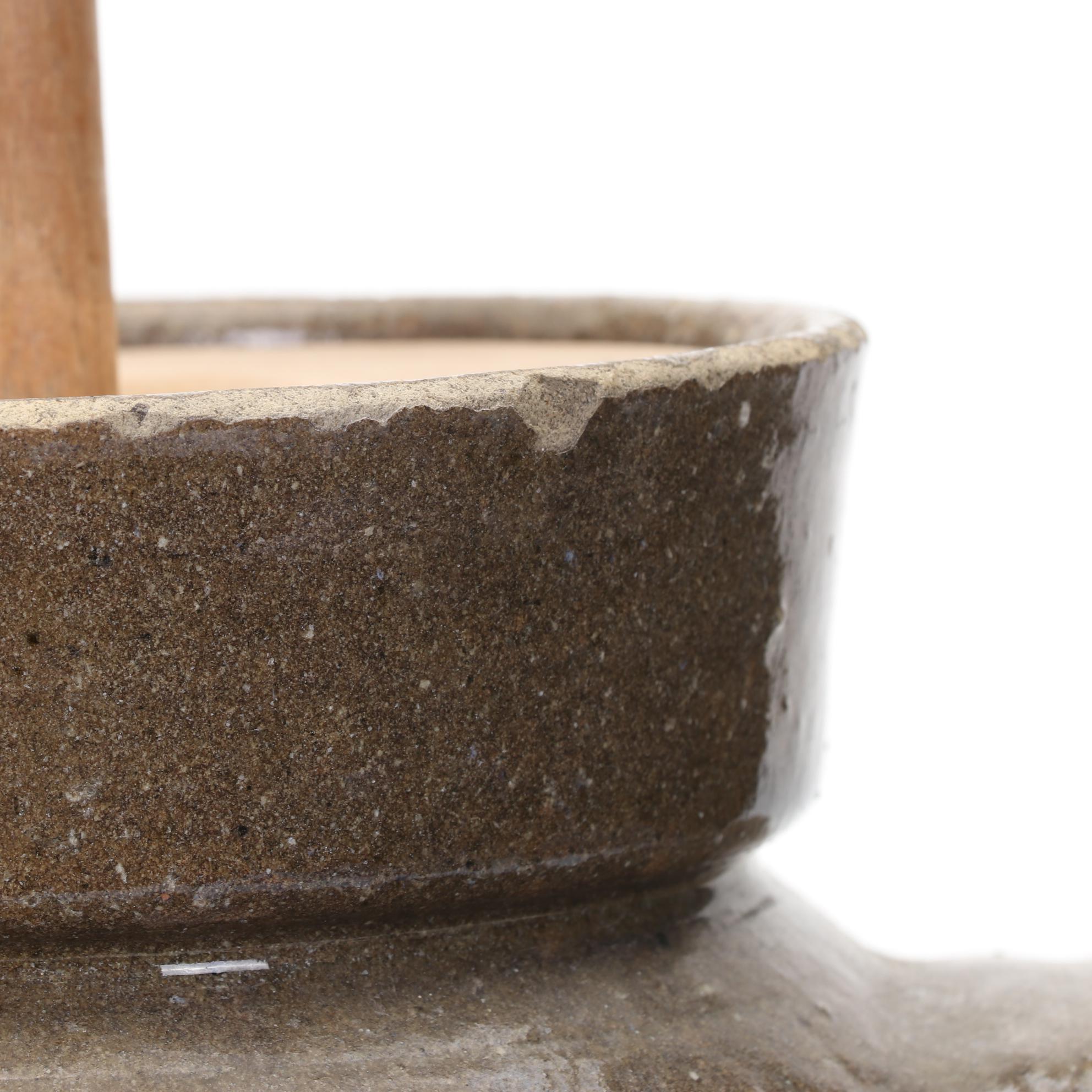 Antique Four-Gallon Stoneware Handled Butter Churn