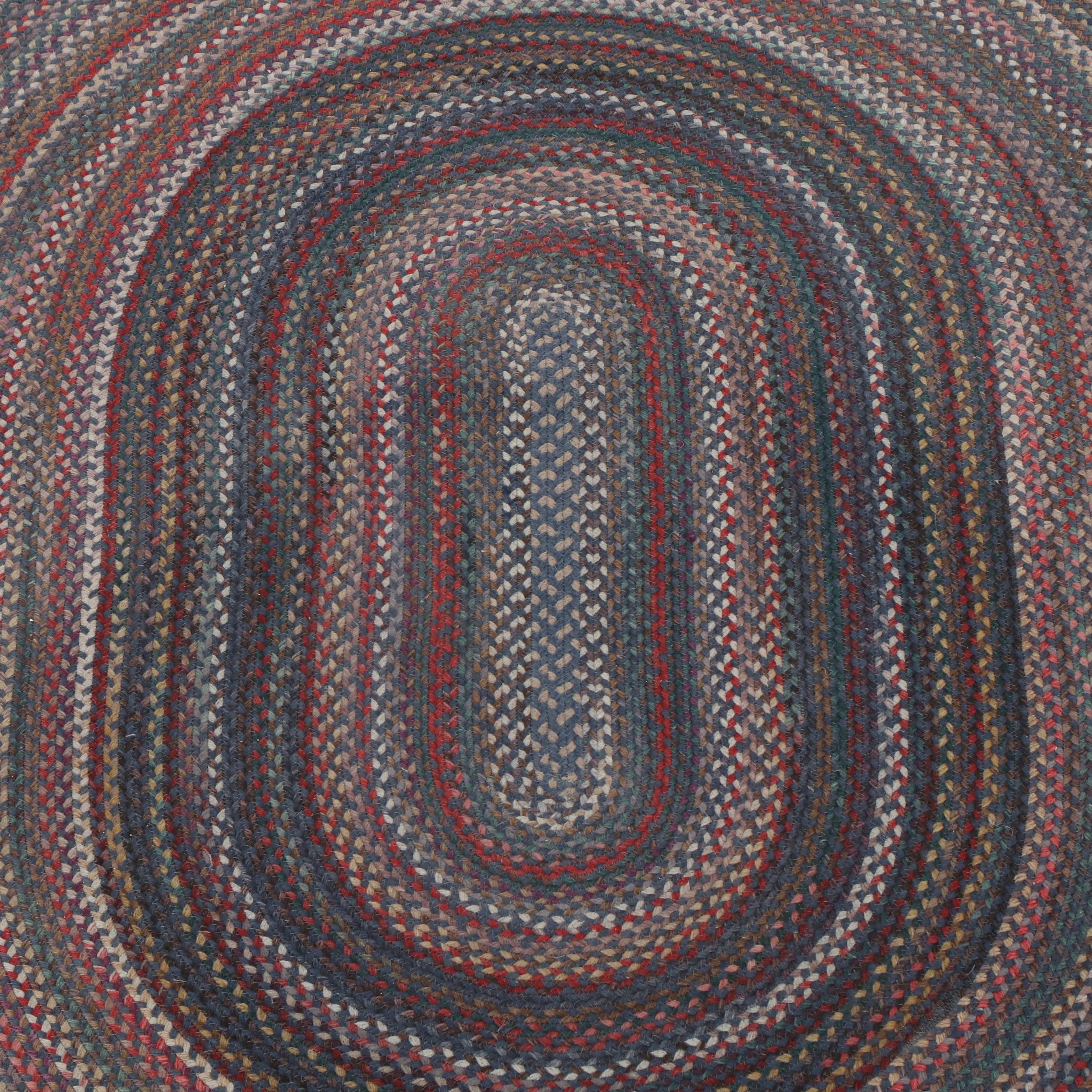 7'5 x 9'4 Oval Handmade Braided Area Rug