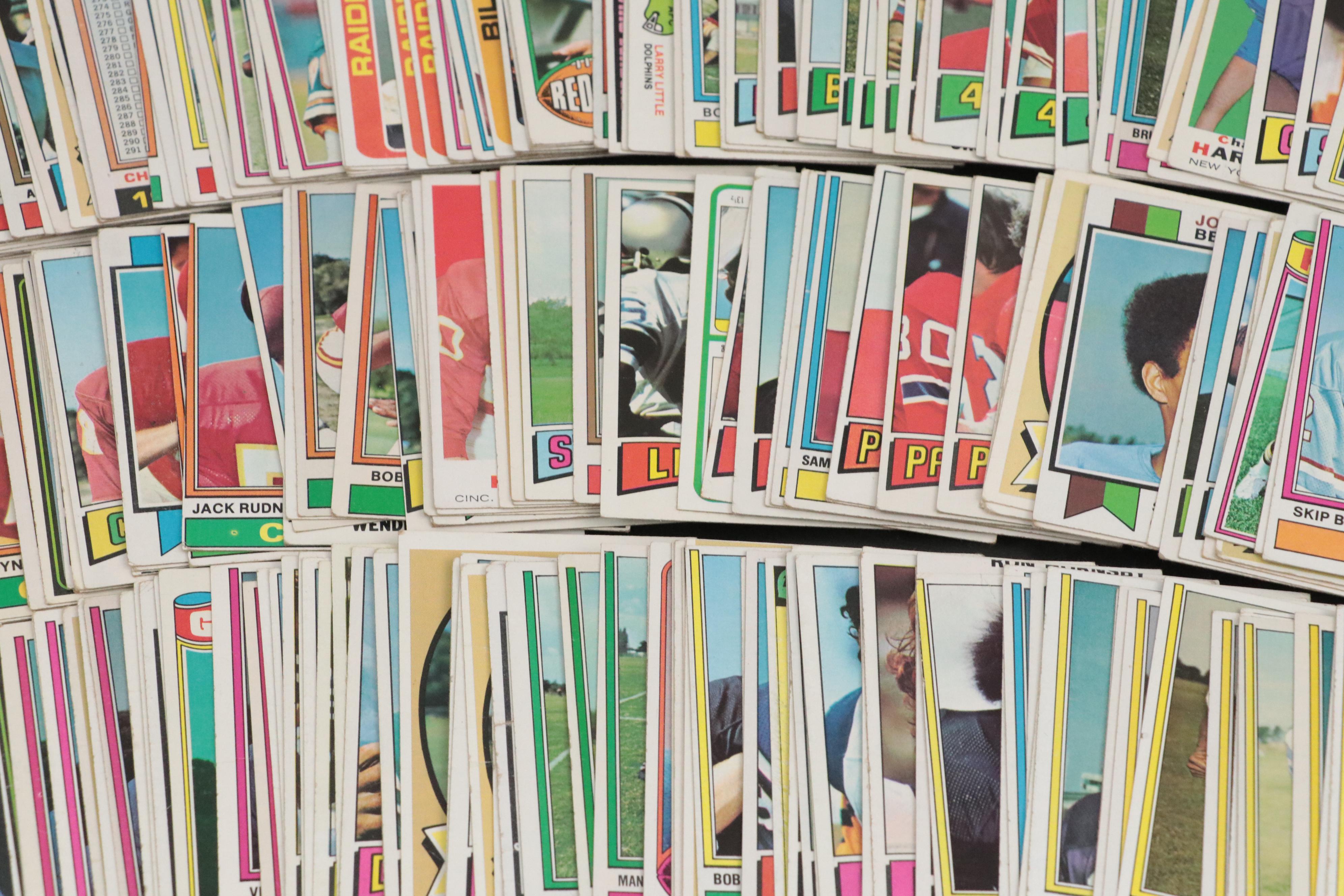 Topps Football Cards Featuring O.J. Simpson, Dick Butkus, and More, 1970s