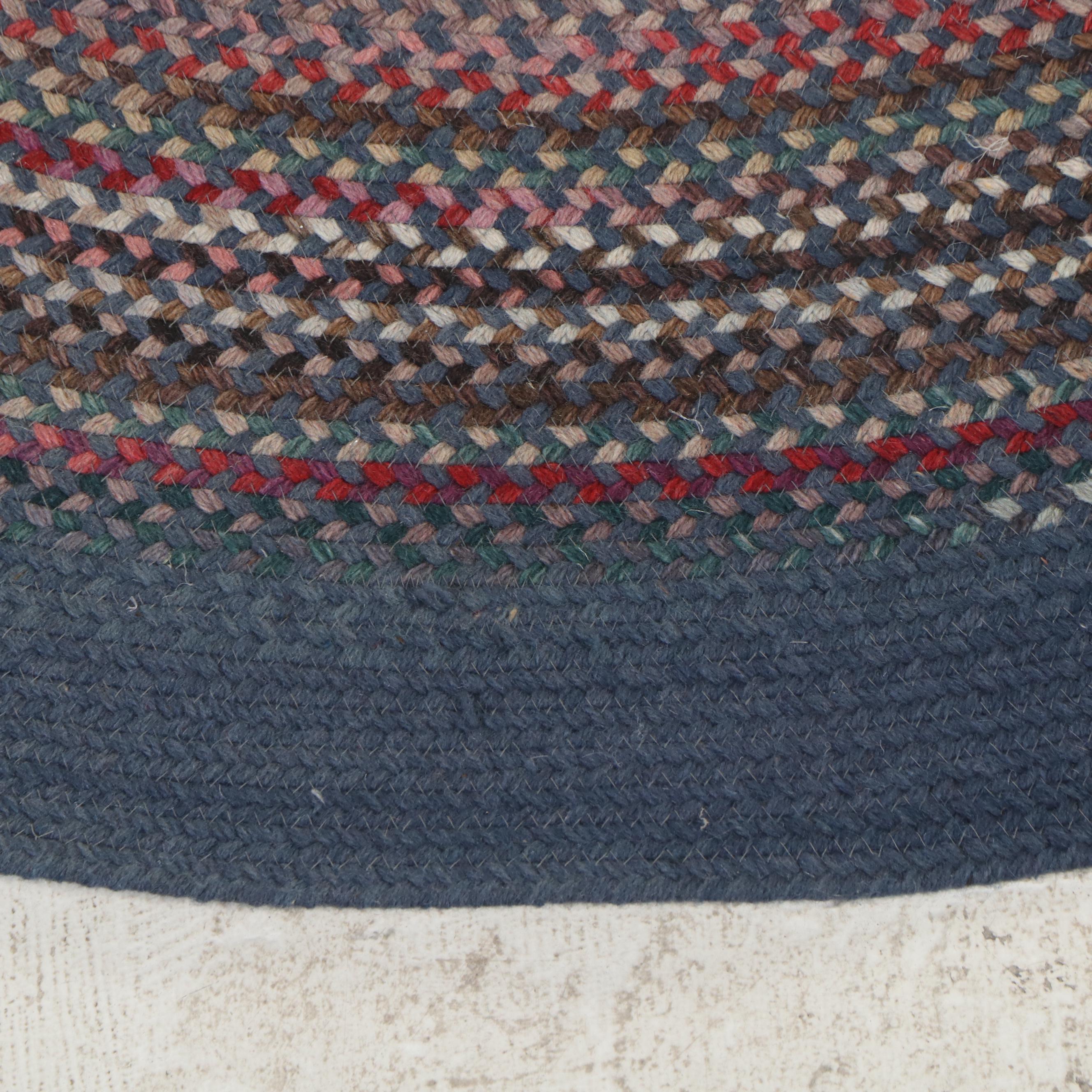 7'5 x 9'4 Oval Handmade Braided Area Rug