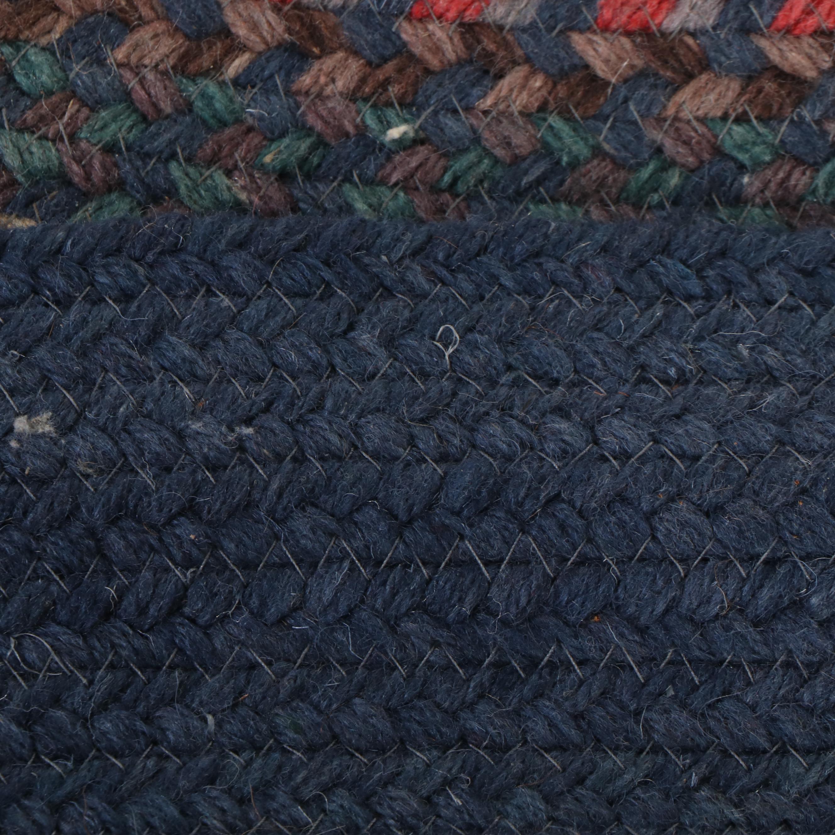 7'5 x 9'4 Oval Handmade Braided Area Rug