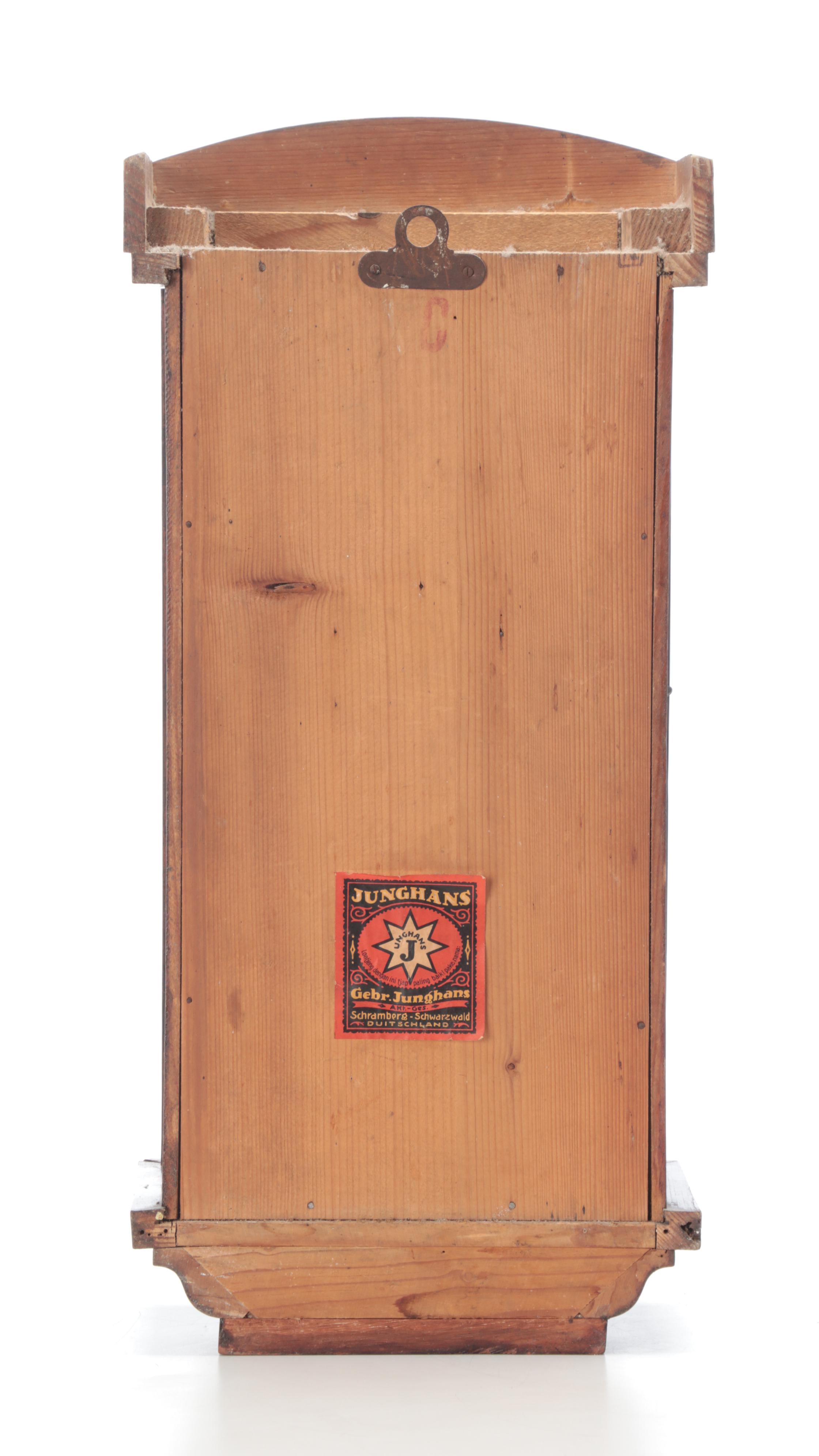 Junghans German Wooden Pendulum Wall Clock, Early 20th Century