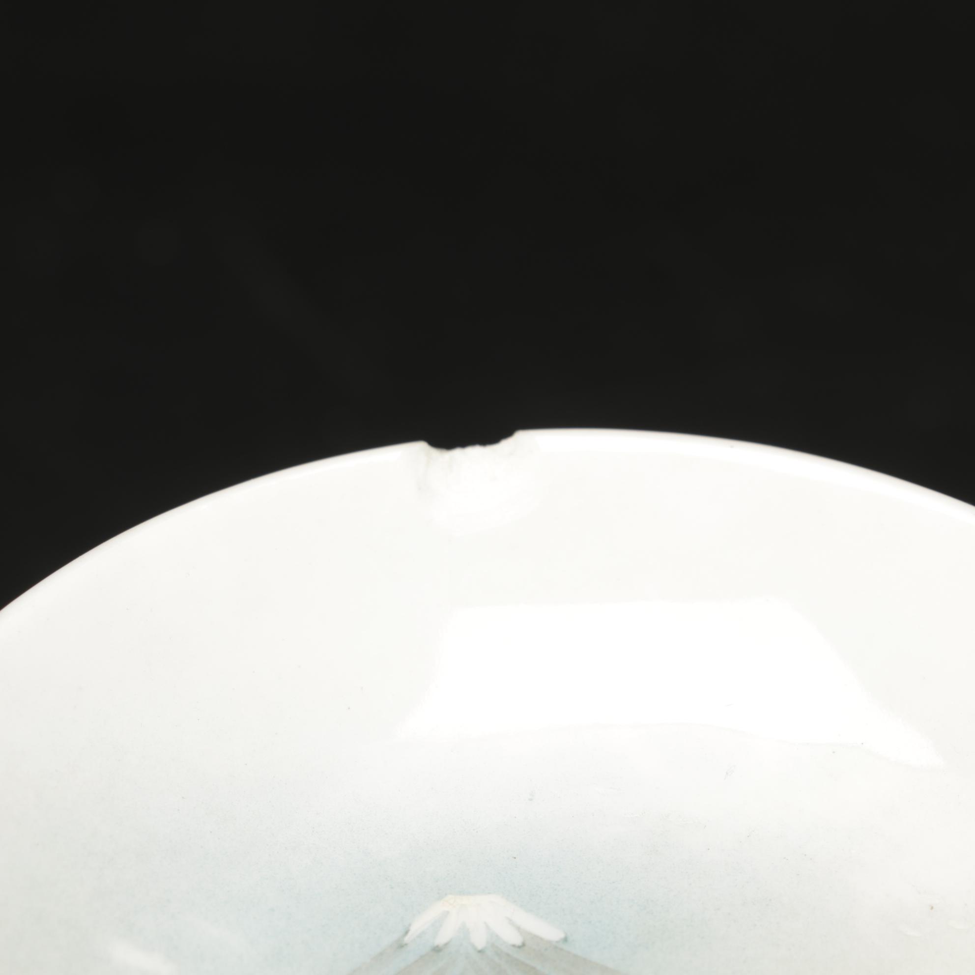 Kutani Dinnerware Features Rural Mt. Fuji Scene, 106 Pieces, Late 19th Century