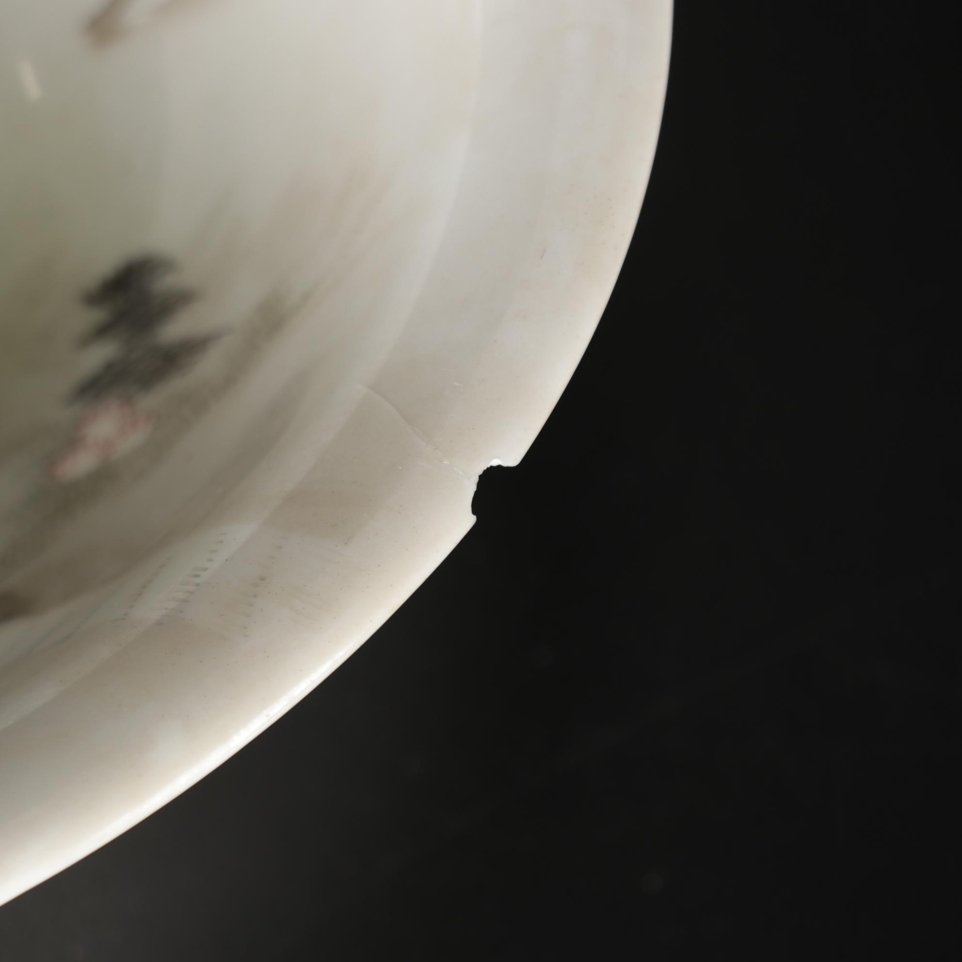 Kutani Dinnerware Features Rural Mt. Fuji Scene, 106 Pieces, Late 19th Century