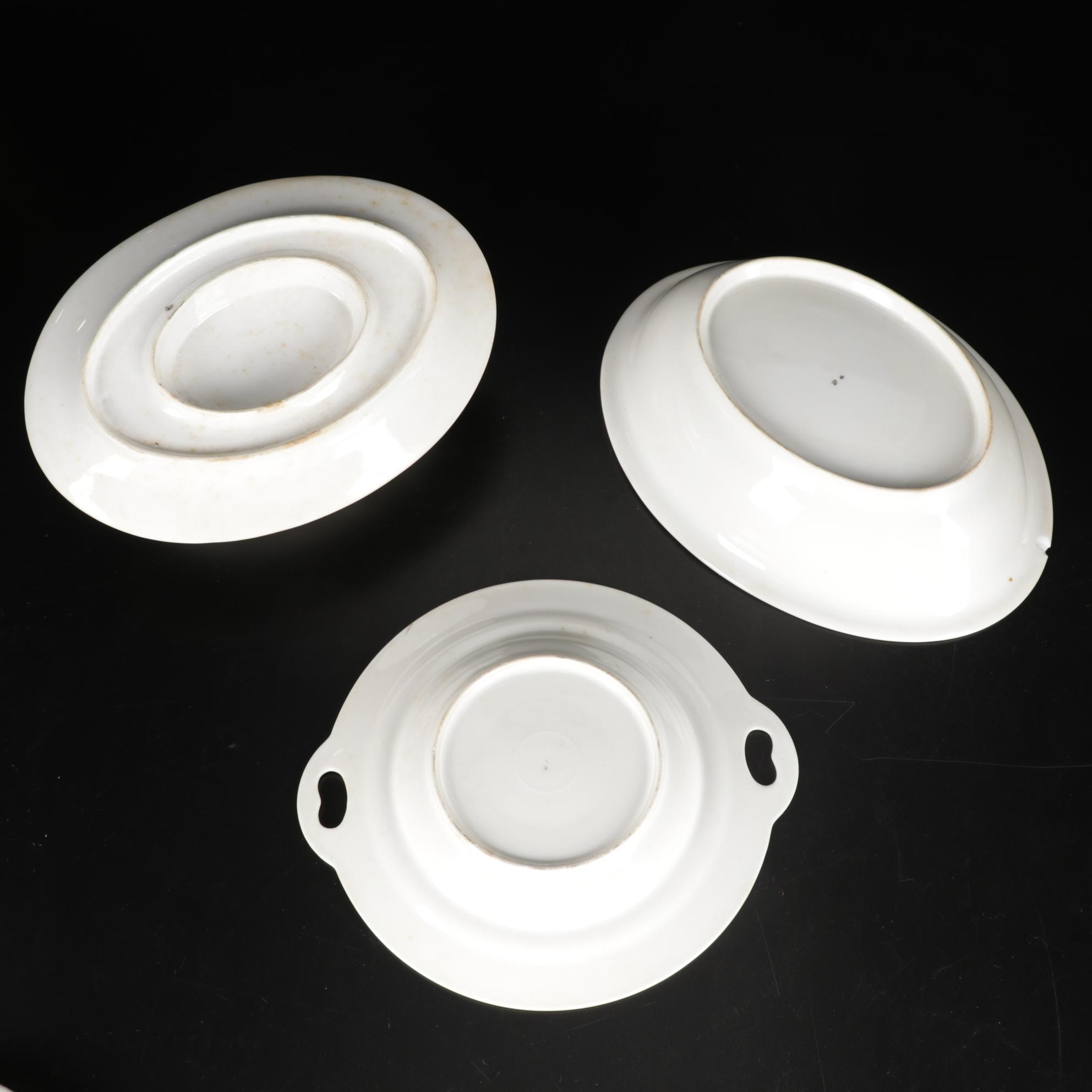 Kutani Dinnerware Features Rural Mt. Fuji Scene, 106 Pieces, Late 19th Century