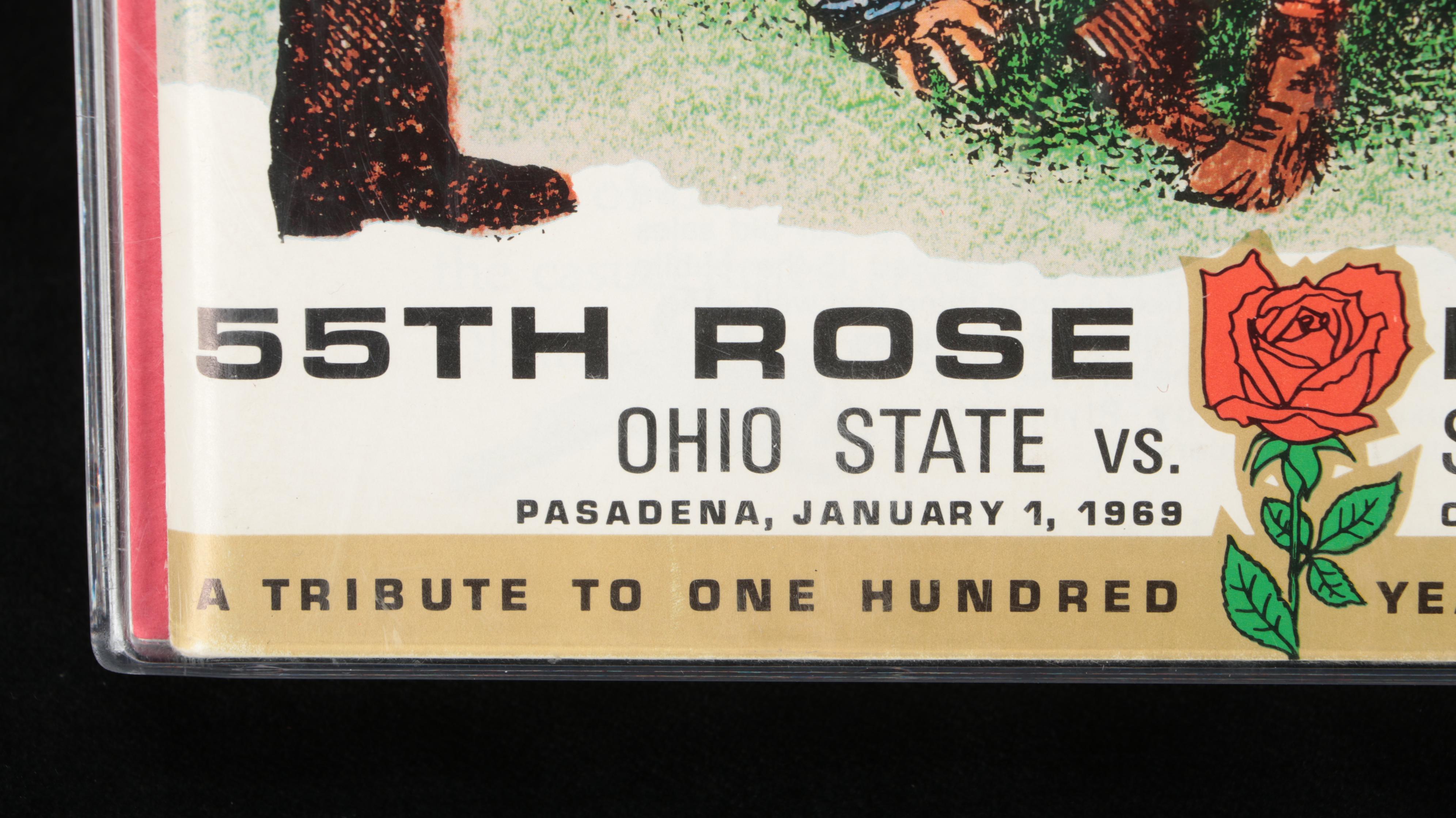1969 Ohio State Vs. USC 55th Rose Bowl Program with NBC Jacket