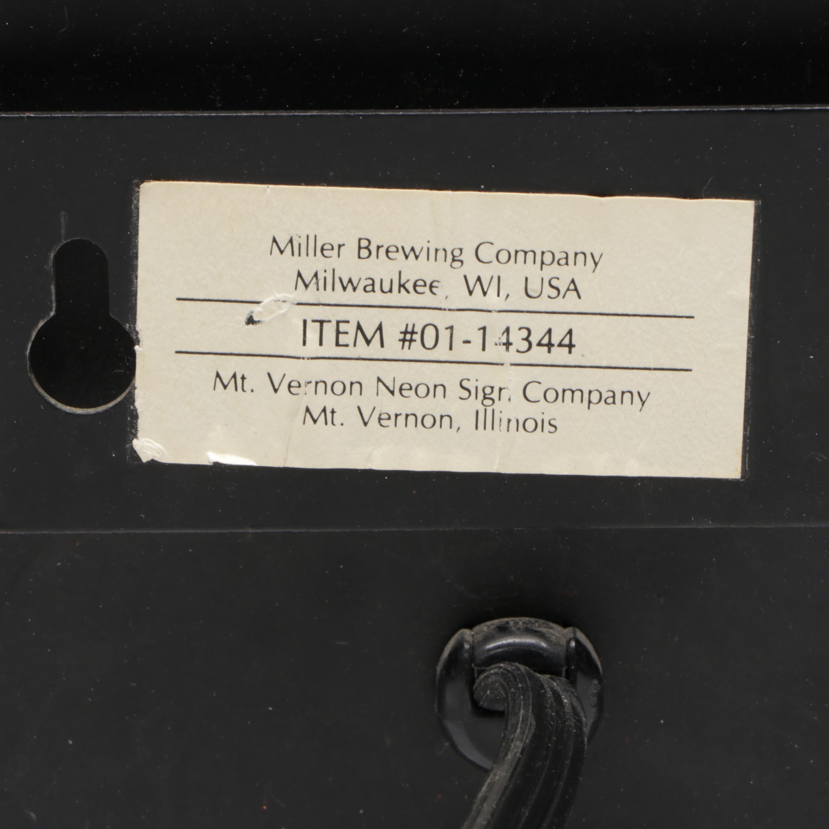 Miller High Life Neon Sign, Contemporary