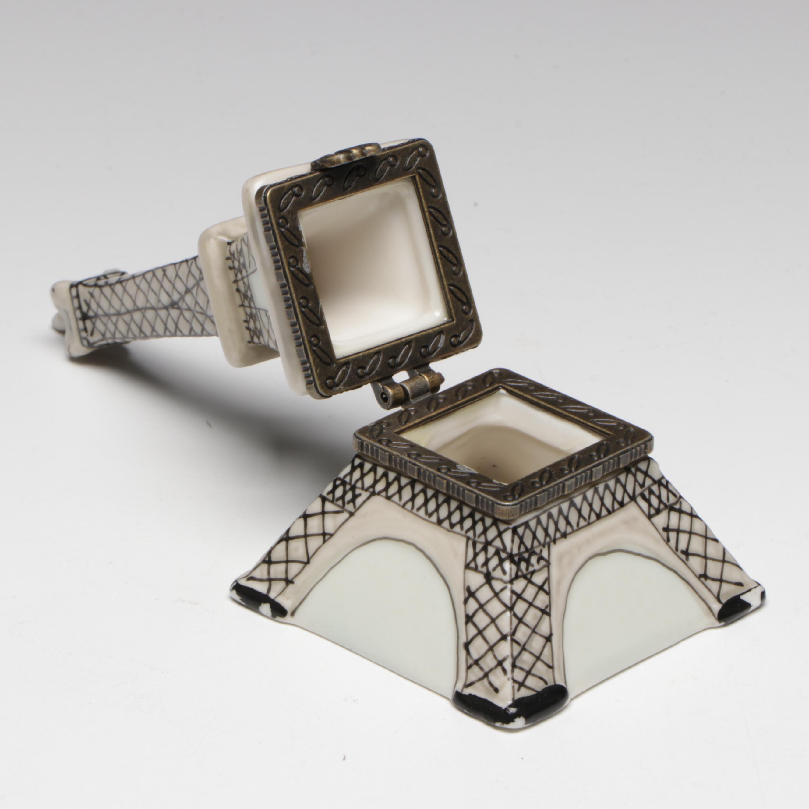 Eiffel Tower Porcelain Limoges Box