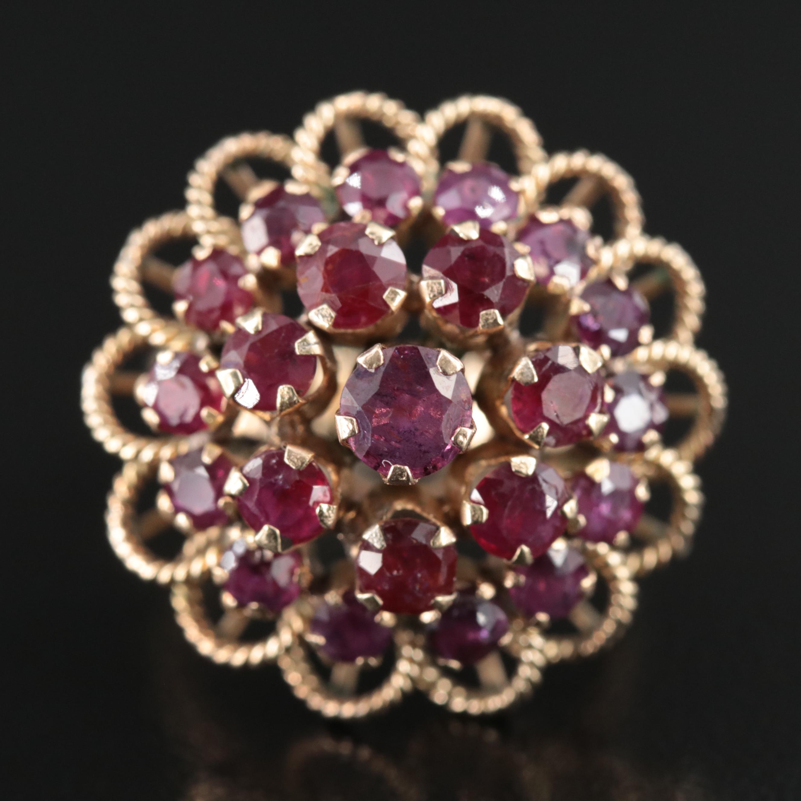 10K Ruby Tiered Ring