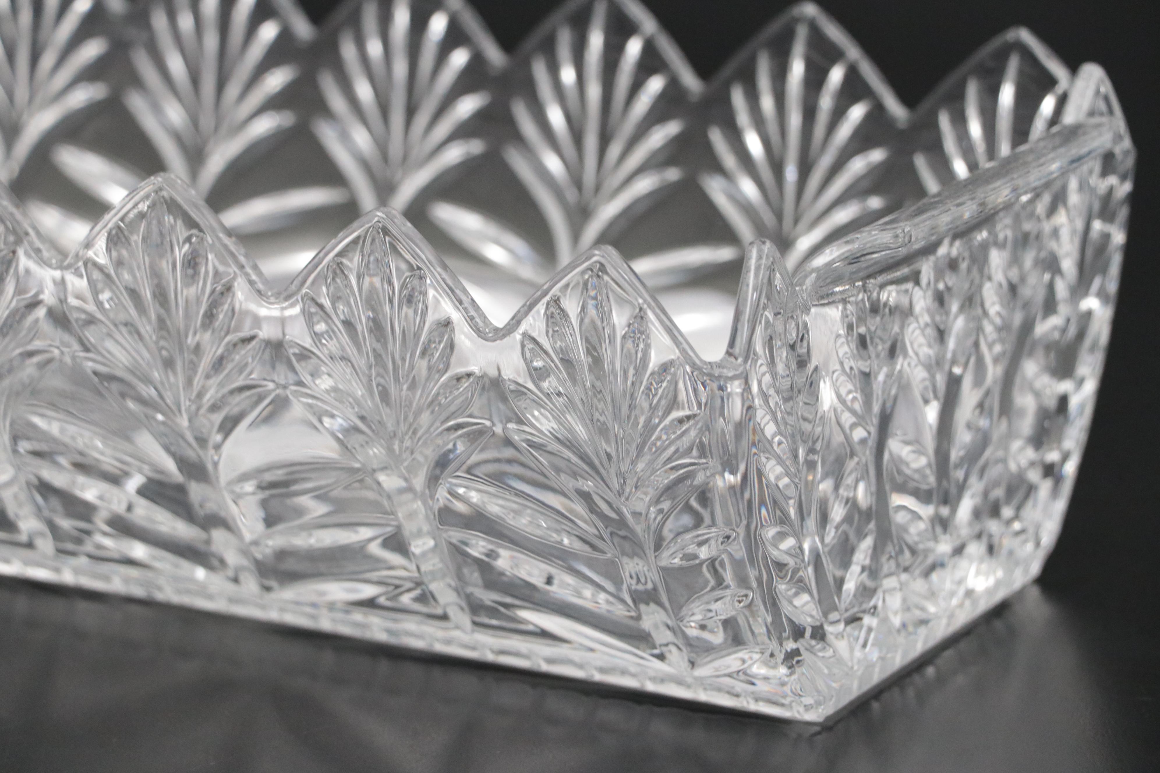 Marquis by Waterford "Dewitt" Lead Crystal Bread Tray with Waterford Ornaments