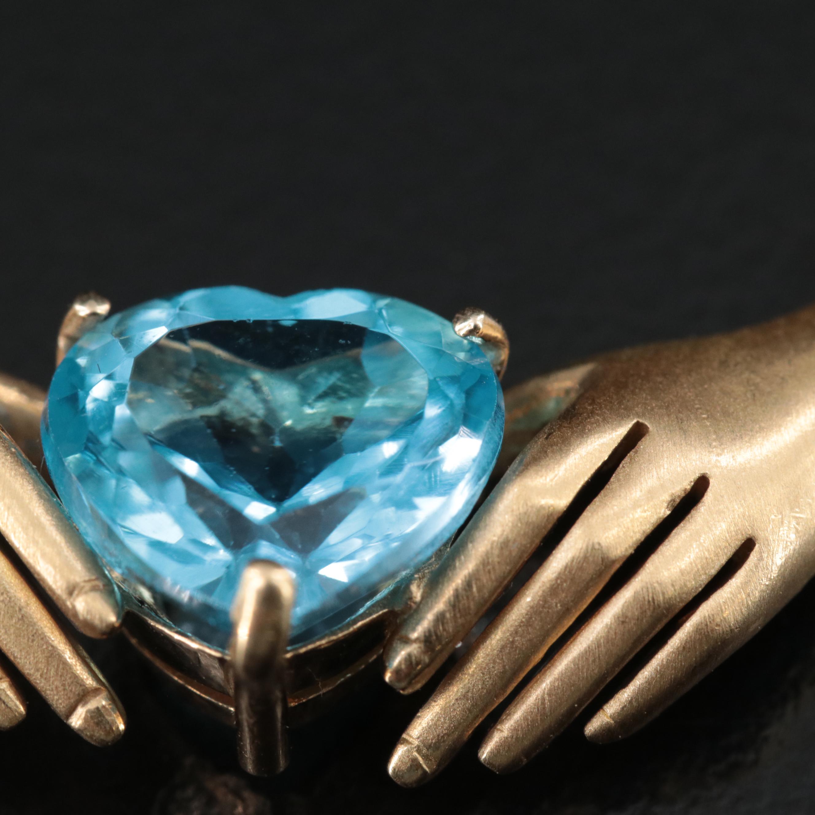 18K Topaz and Diamond Fenian Claddagh Necklace